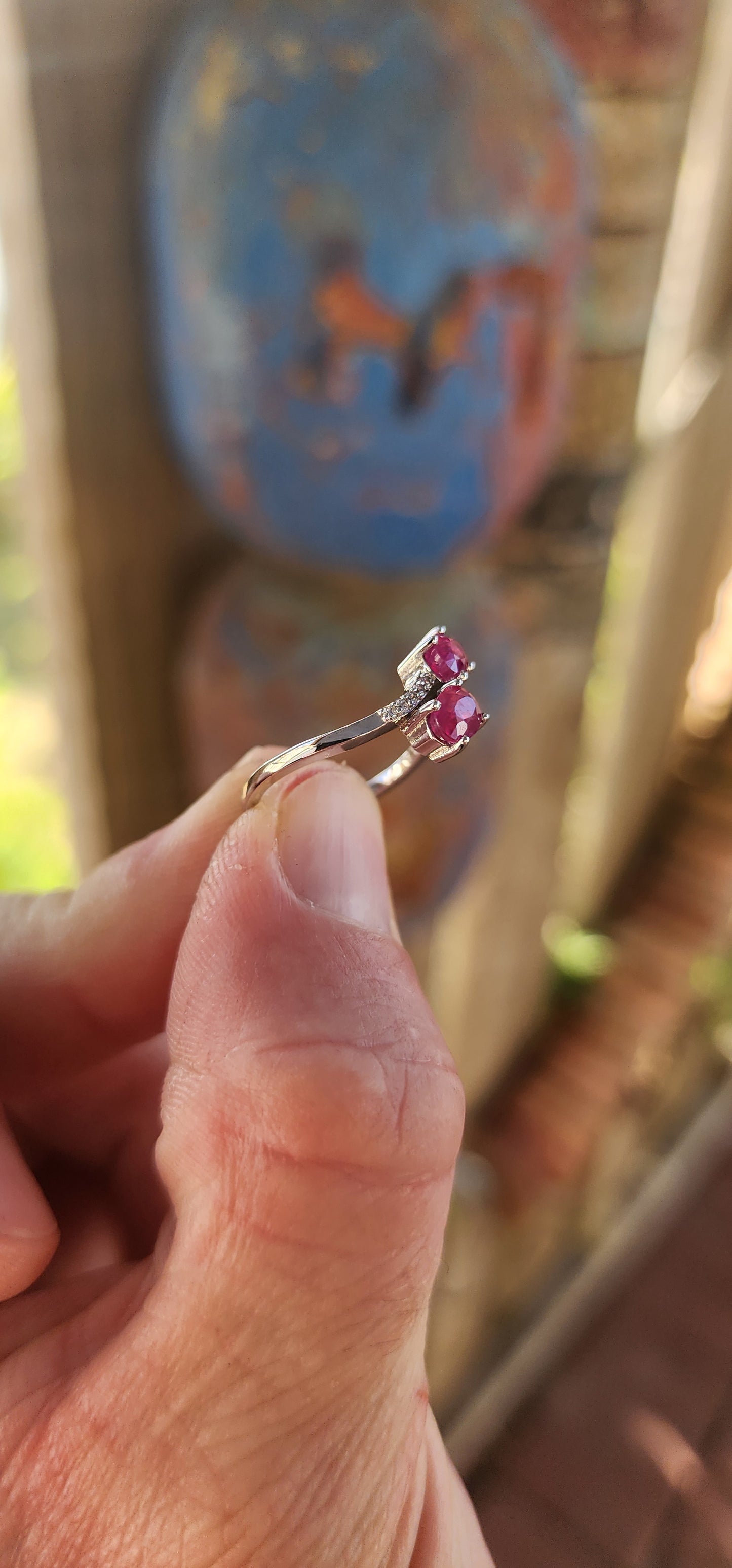 Sterling Silver Ruby “Toi et Moi” Ring.Elegant. Romantic. Timeless — with a bold red-hot twist.