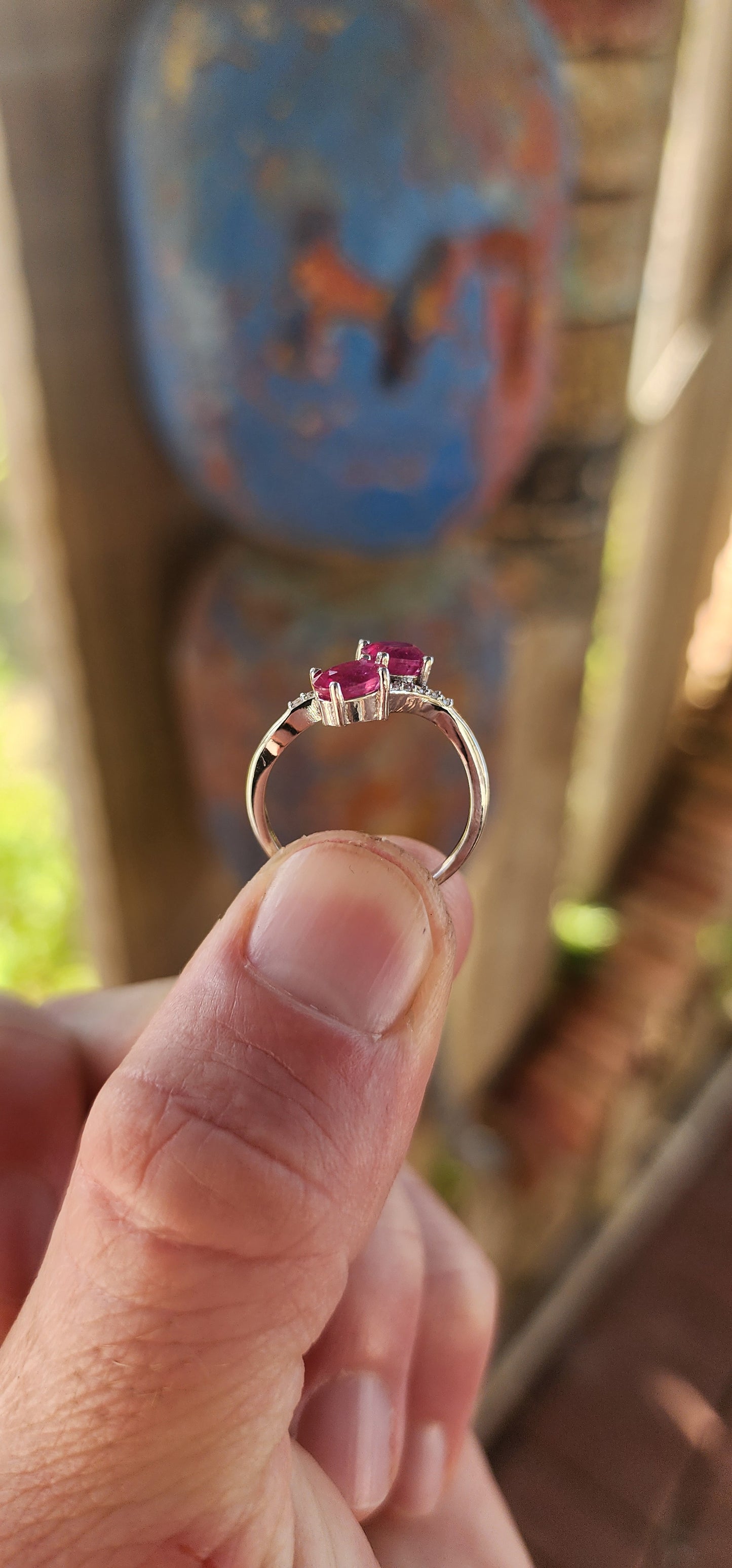 Sterling Silver Ruby “Toi et Moi” Ring.Elegant. Romantic. Timeless — with a bold red-hot twist.
