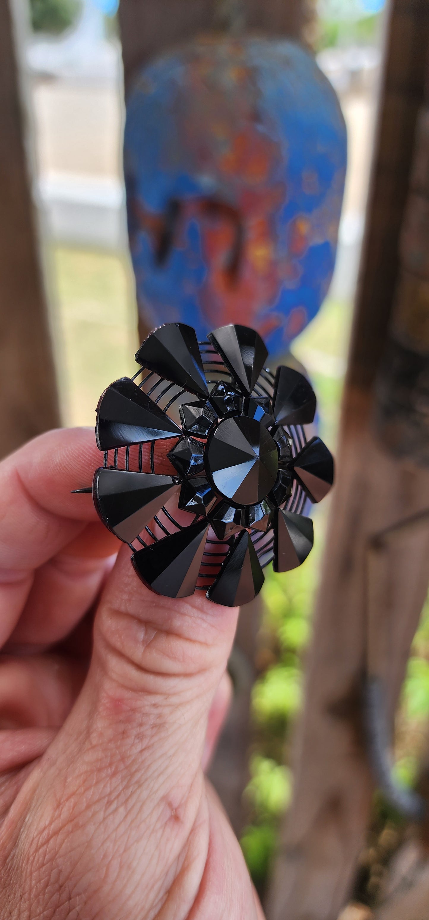 RARE Antique Victorian Mourning Brooch – Circa 1870’s.