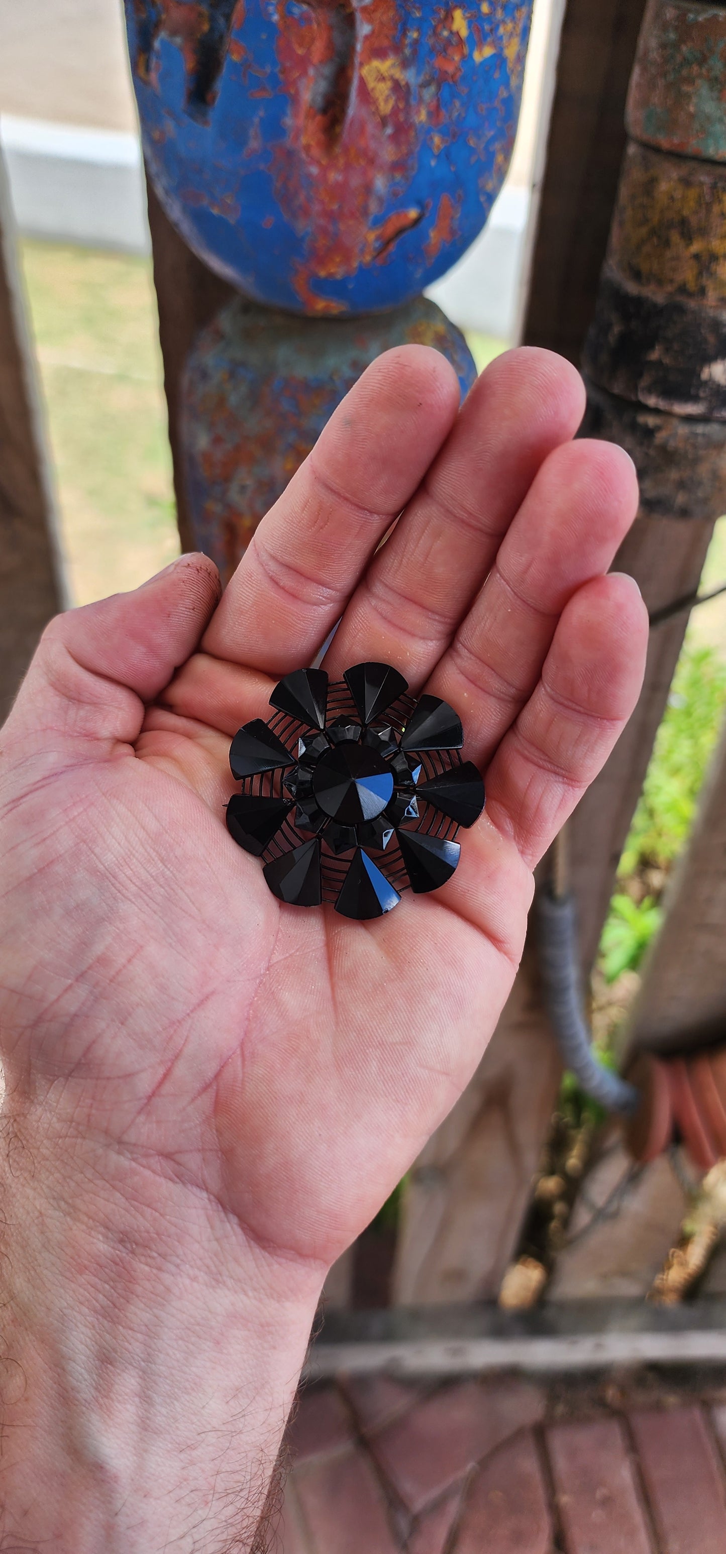 RARE Antique Victorian Mourning Brooch – Circa 1870’s.