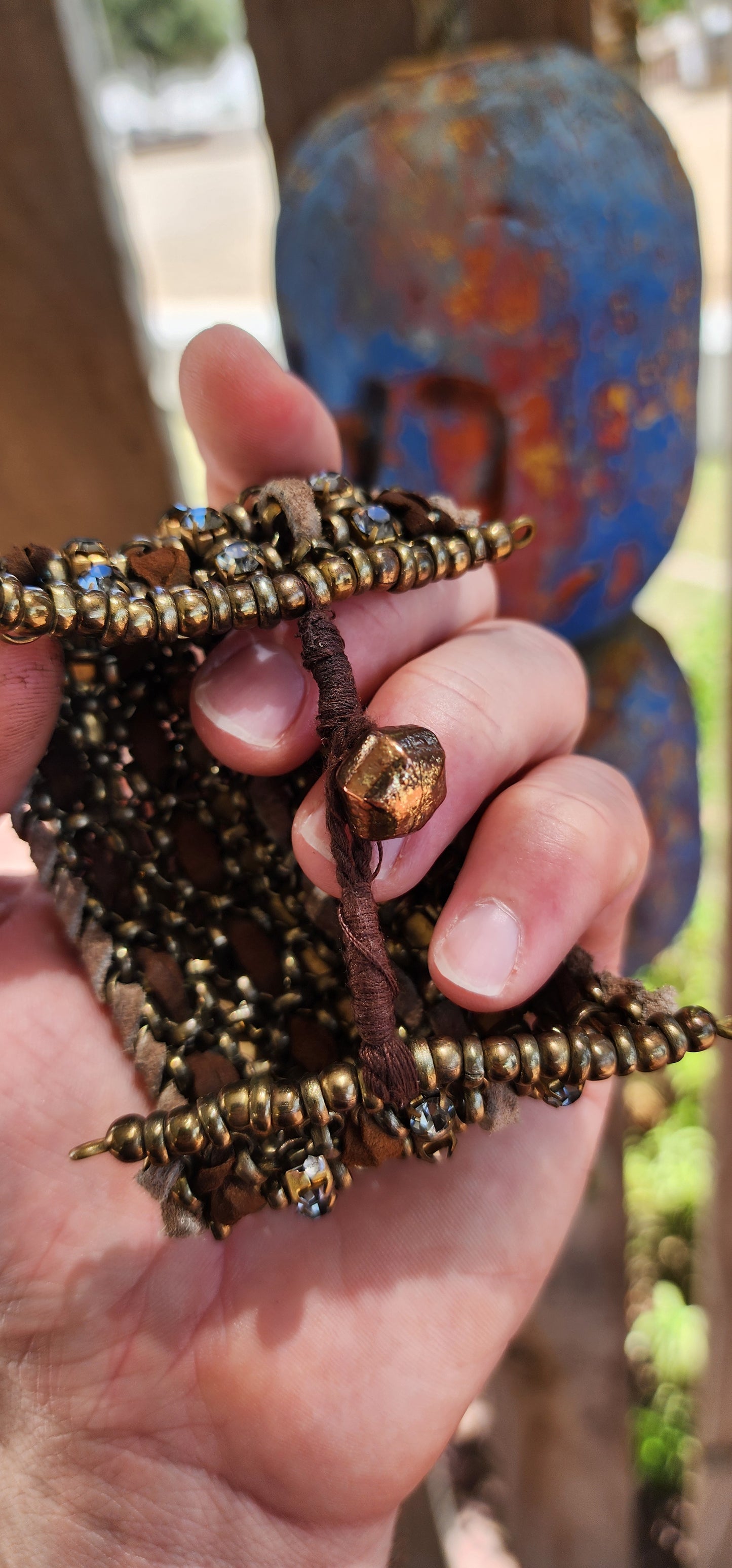An extremely beautiful and boldly chunky artisan-made cuff bracelet that commands attention the second it’s on the wrist.