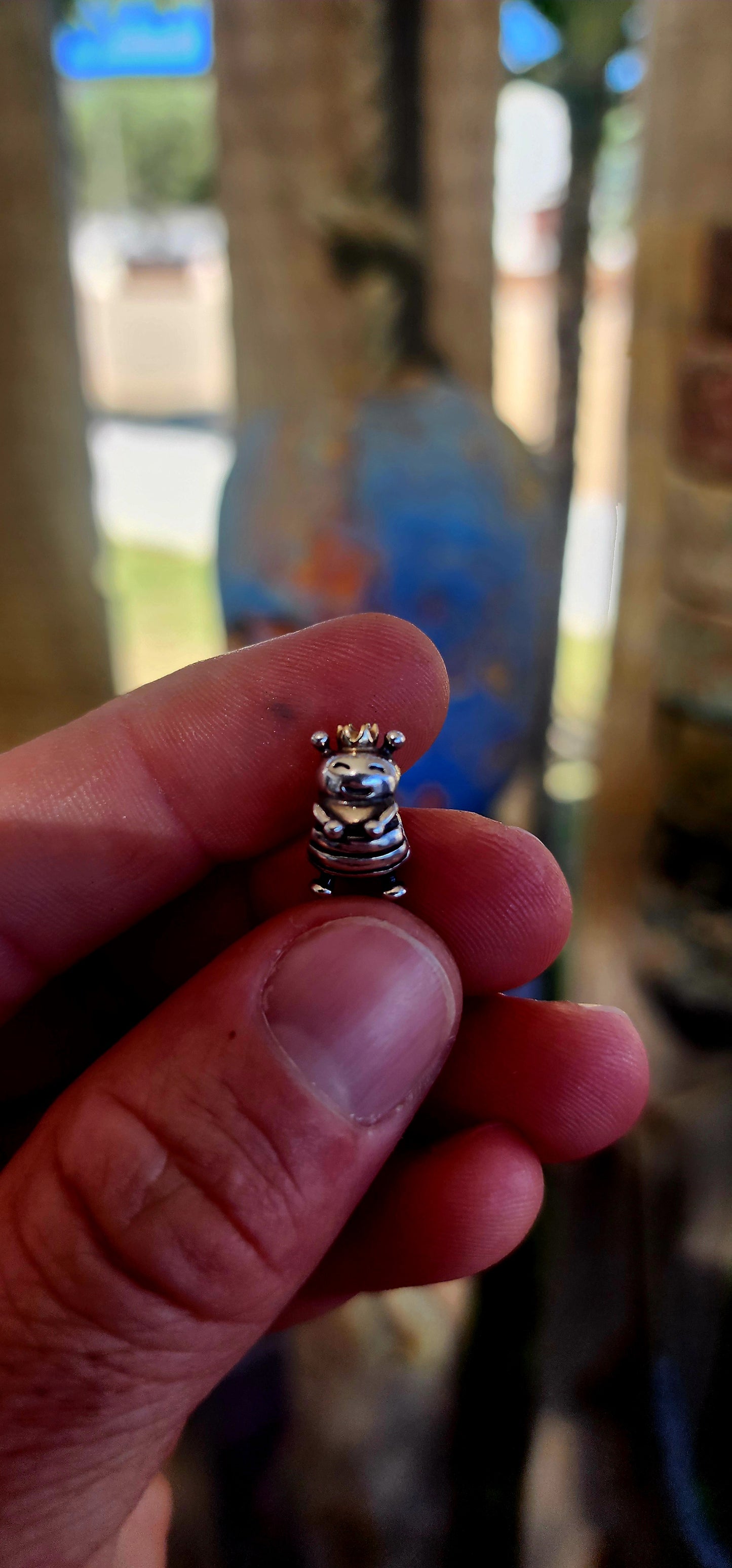 This retired P-a-n-d-o-r-a charm features the most charming little queen bee — crafted in solid sterling silver with a genuine 14ct yellow gold crown perched proudly on her head.