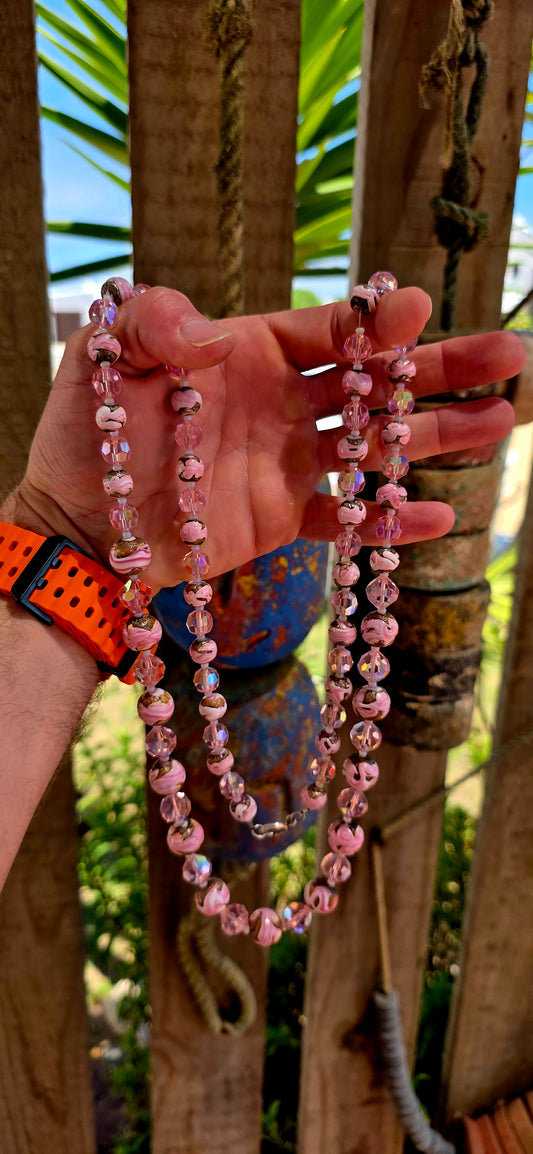 This antique Venetian (Murano) glass necklace is an absolute treasure — and in an extra-long length, which makes it even more desirable.