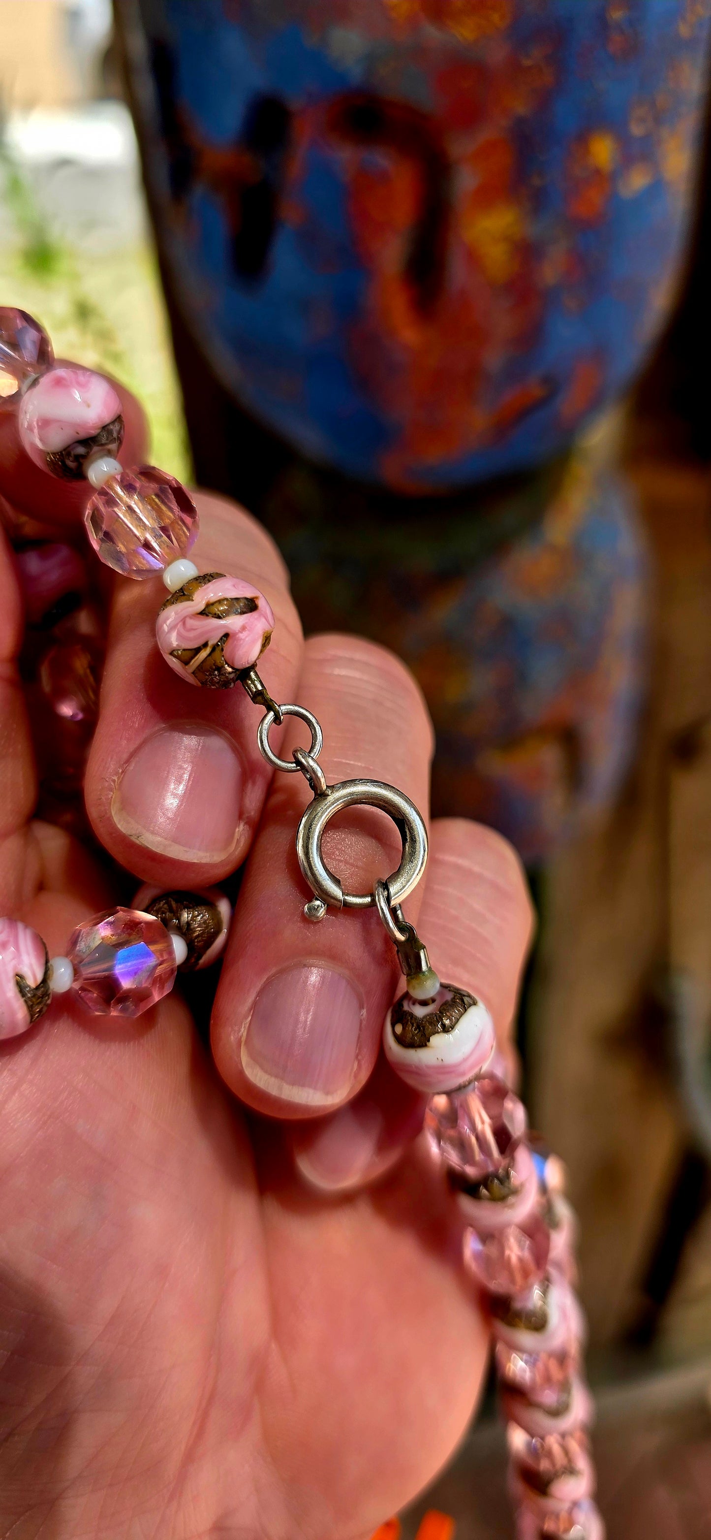 This antique Venetian (Murano) glass necklace is an absolute treasure — and in an extra-long length, which makes it even more desirable.