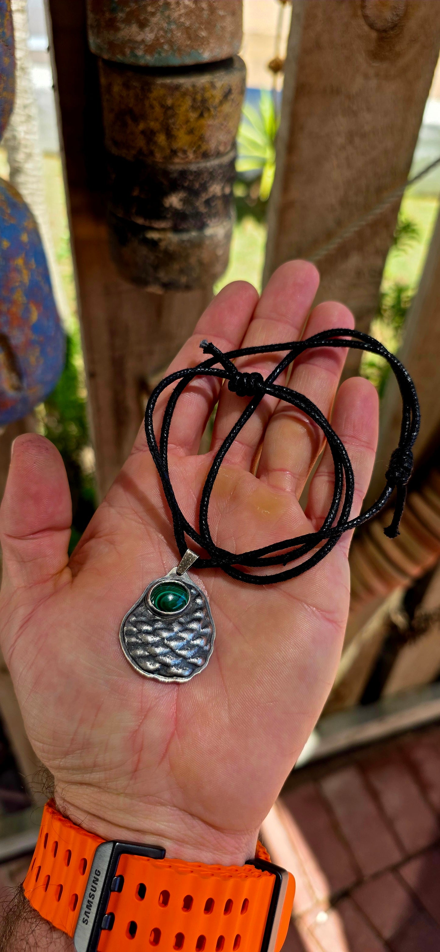 This artisan-made, one-of-a-kind pendant is crafted in solid sterling silver and designed with nature at its heart.