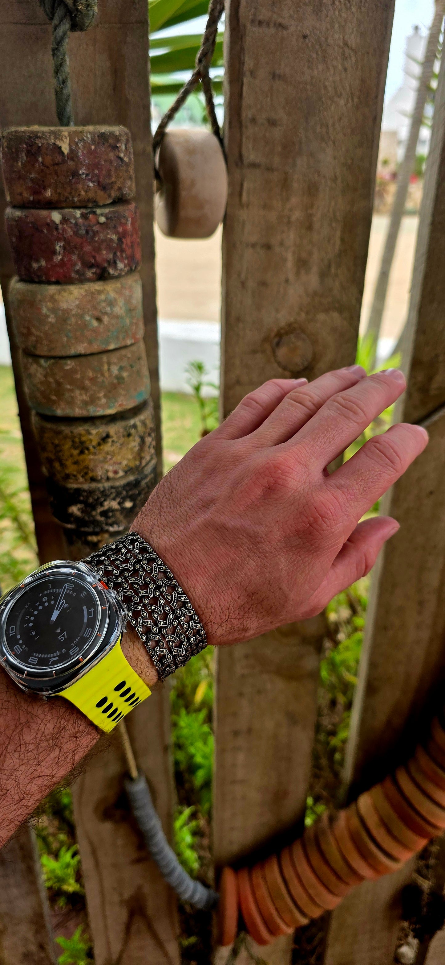 A marvellous and exceptionally beautiful antique bracelet dating to the glamorous Art Deco era, circa 1920’s, crafted in solid sterling silver and richly decorated with shimmering prong-set marcasites.