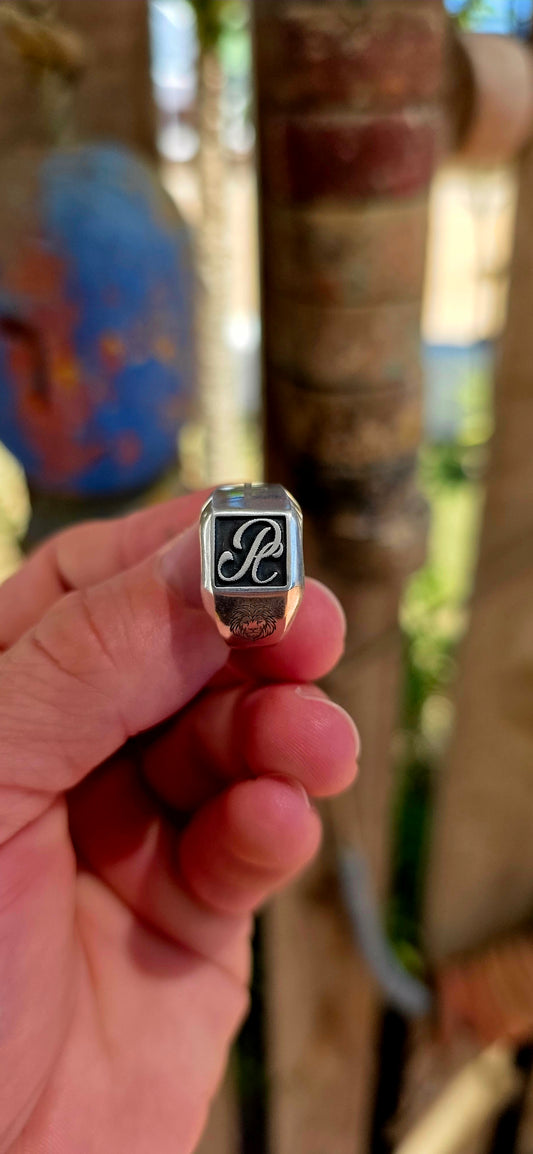 For the gents — and especially for anyone whose name begins with “R” — this striking handmade designer sterling silver signet ring feels almost destined to be yours.