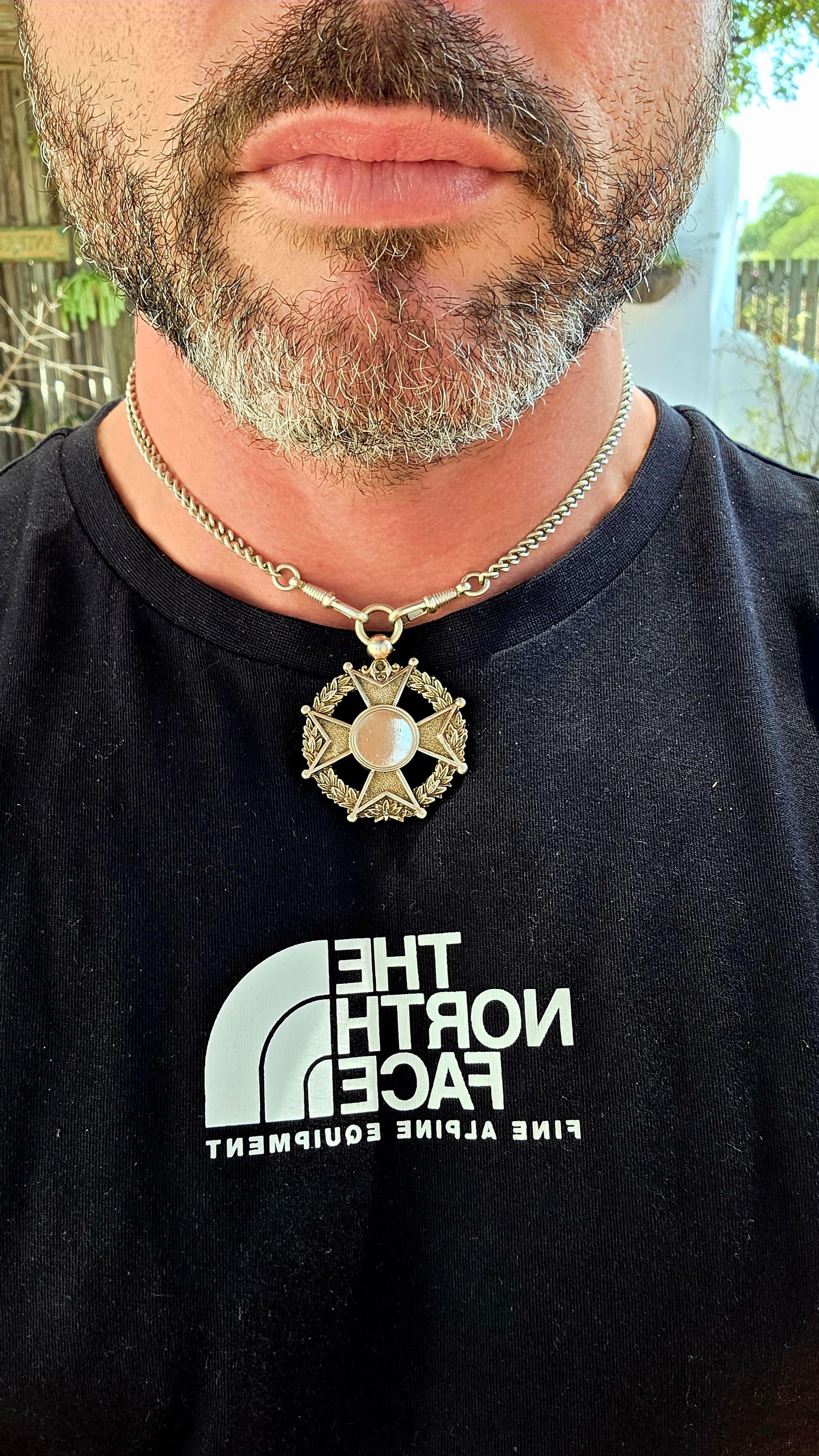 A truly exceptional and generously sized antique fob pendant, dating to circa 1887, and crafted in solid hallmarked sterling silver by the renowned Birmingham silversmith William James Dingley.