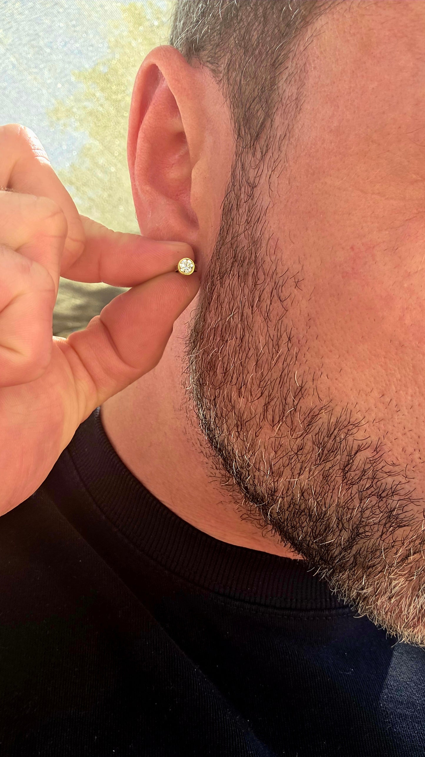 A beautiful pair of 18ct yellow gold diamond stud earrings, designed in a sleek and modern tube (bezel) setting that gives them a clean, contemporary edge while still keeping that classic diamond look we all love.