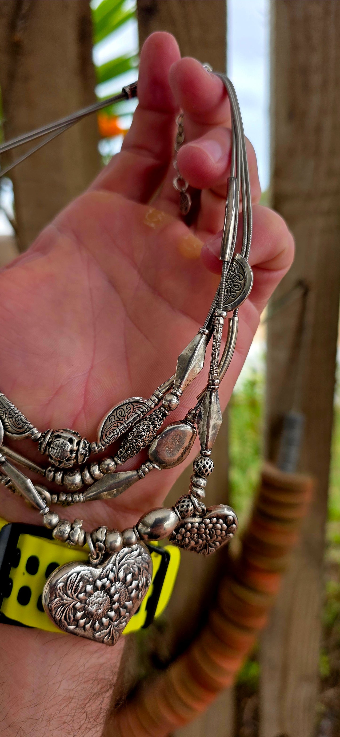 A chunky multi-strand designer necklace by Gas Bijoux, crafted in their unmistakable bohemian-meets-Parisian luxury style.
