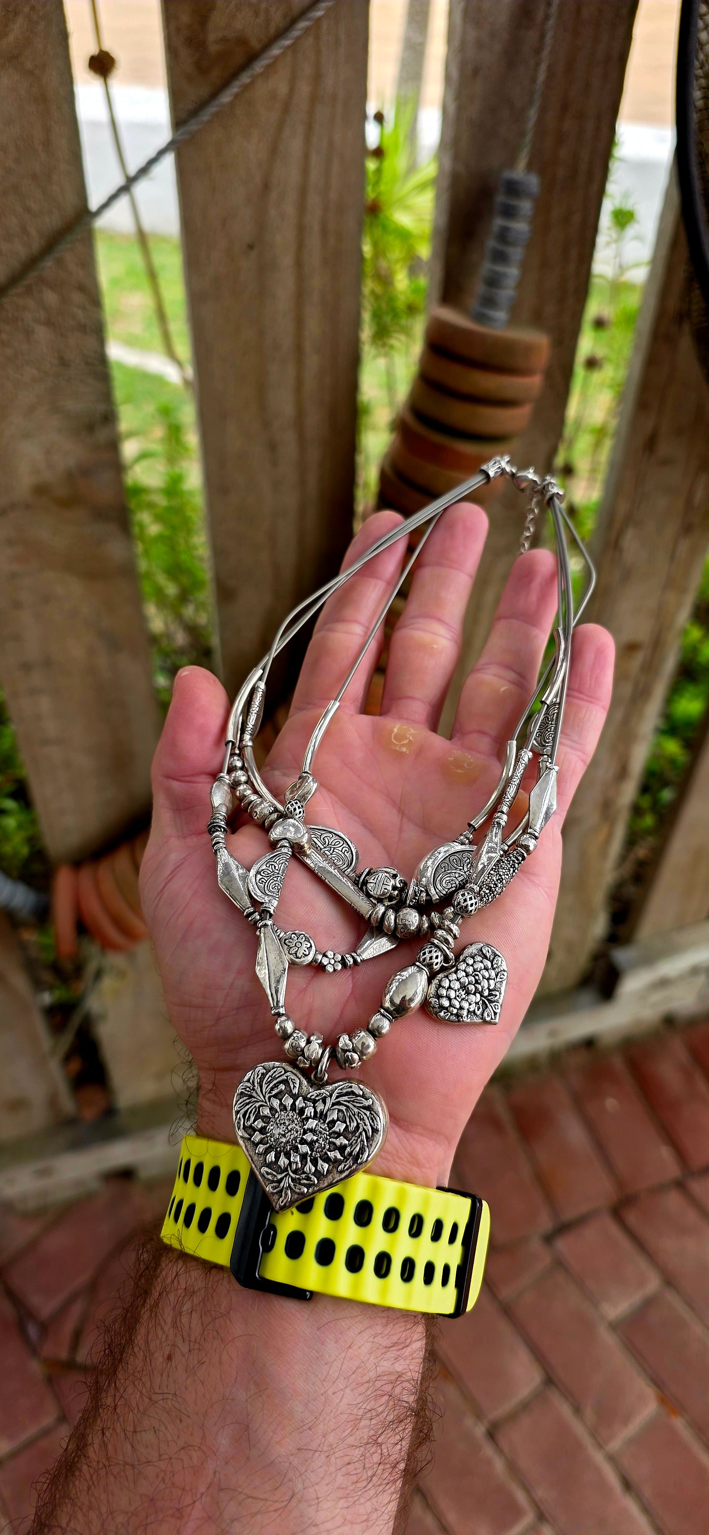 A chunky multi-strand designer necklace by Gas Bijoux, crafted in their unmistakable bohemian-meets-Parisian luxury style.