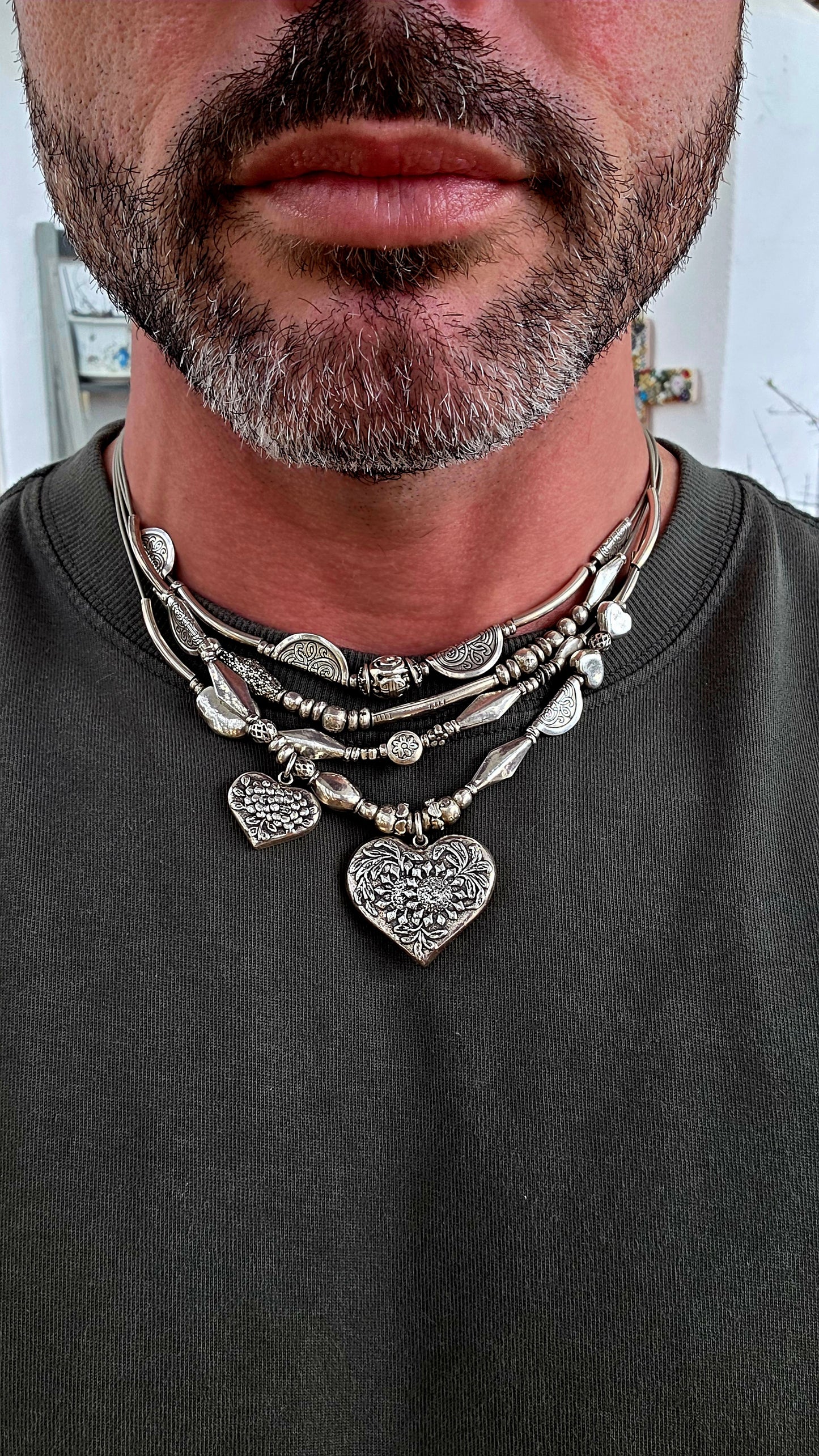 A chunky multi-strand designer necklace by Gas Bijoux, crafted in their unmistakable bohemian-meets-Parisian luxury style.