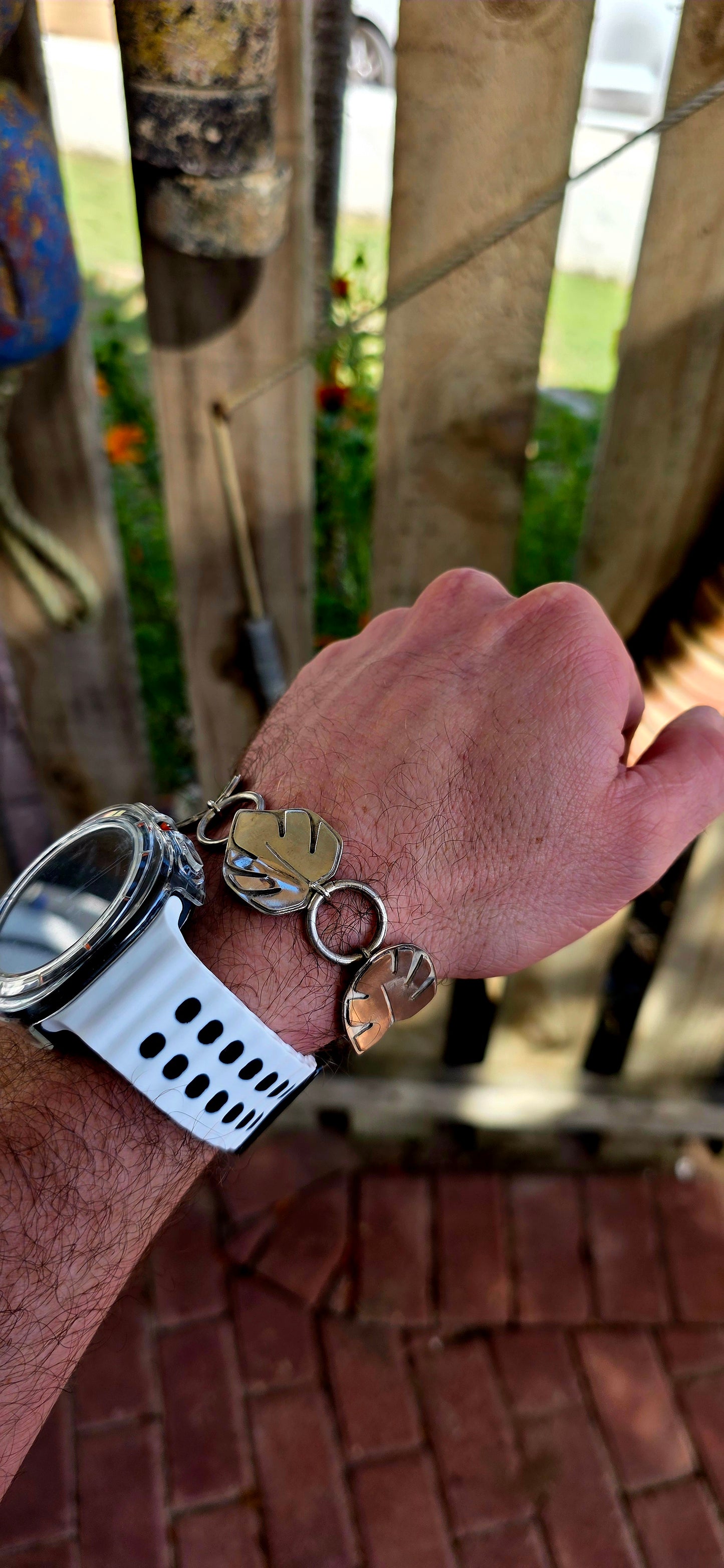 A rare vintage sterling silver panel bracelet by renowned South African designer Birger Haglund, fully signed and crafted with his unmistakable minimalist style.