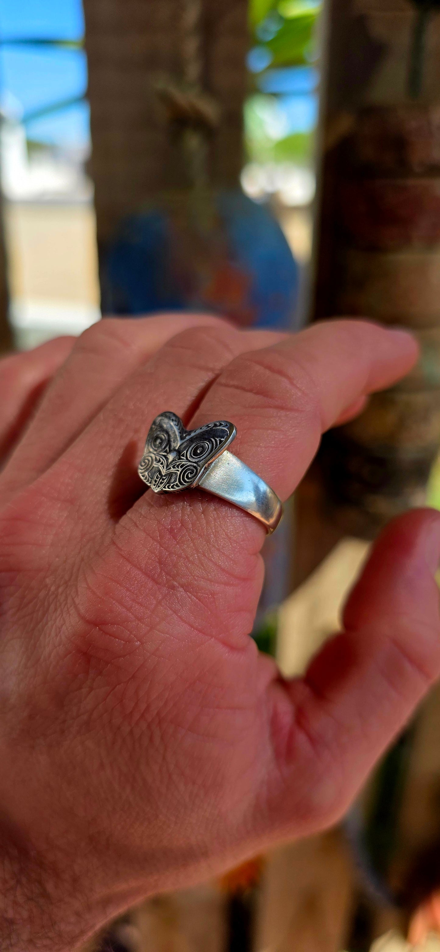 A bold and soulful unisex artisan ring, beautifully crafted from an authentic New Zealand coin and transformed into a striking piece of wearable art.