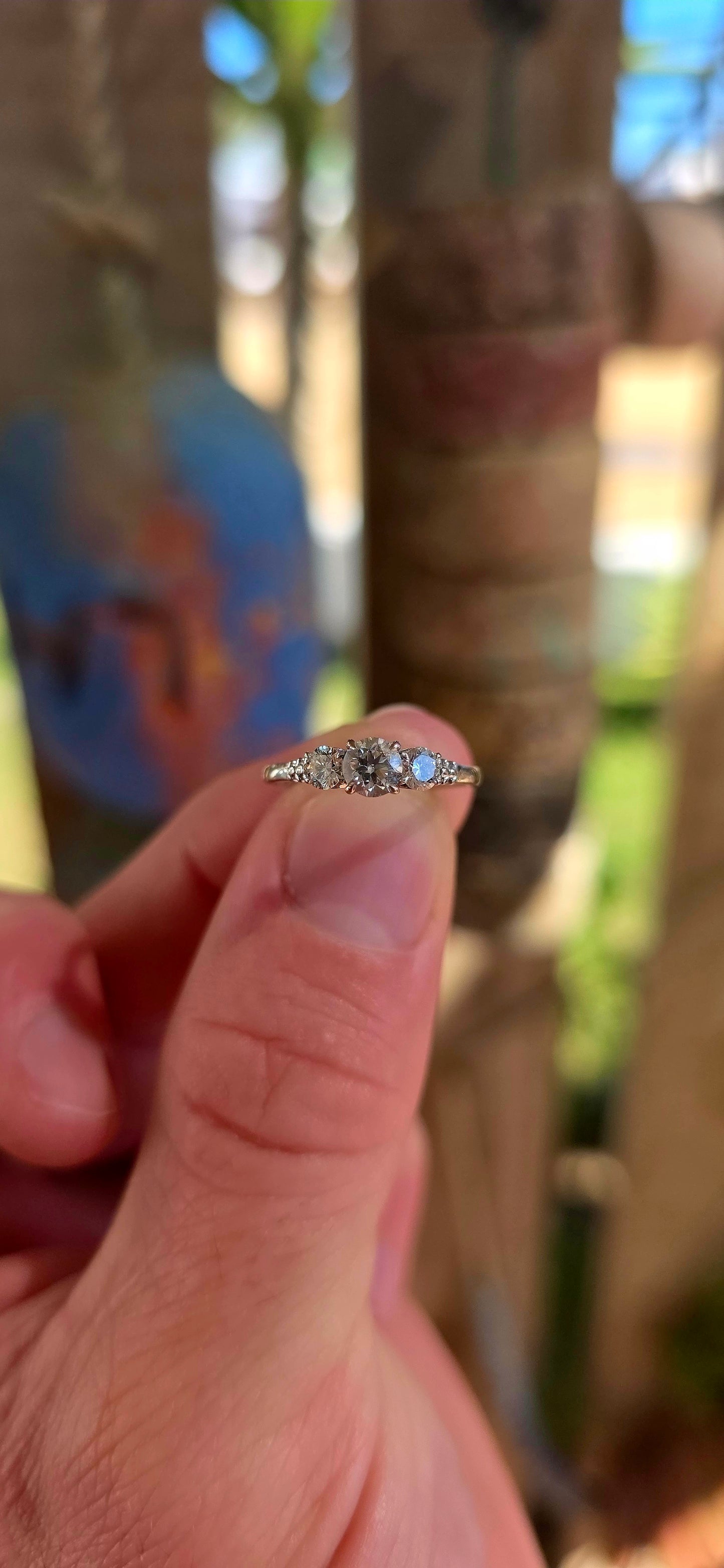 An absolutely spectacular 18ct white gold Diamond Trilogy Ring from the iconic Browns Protea Collection.