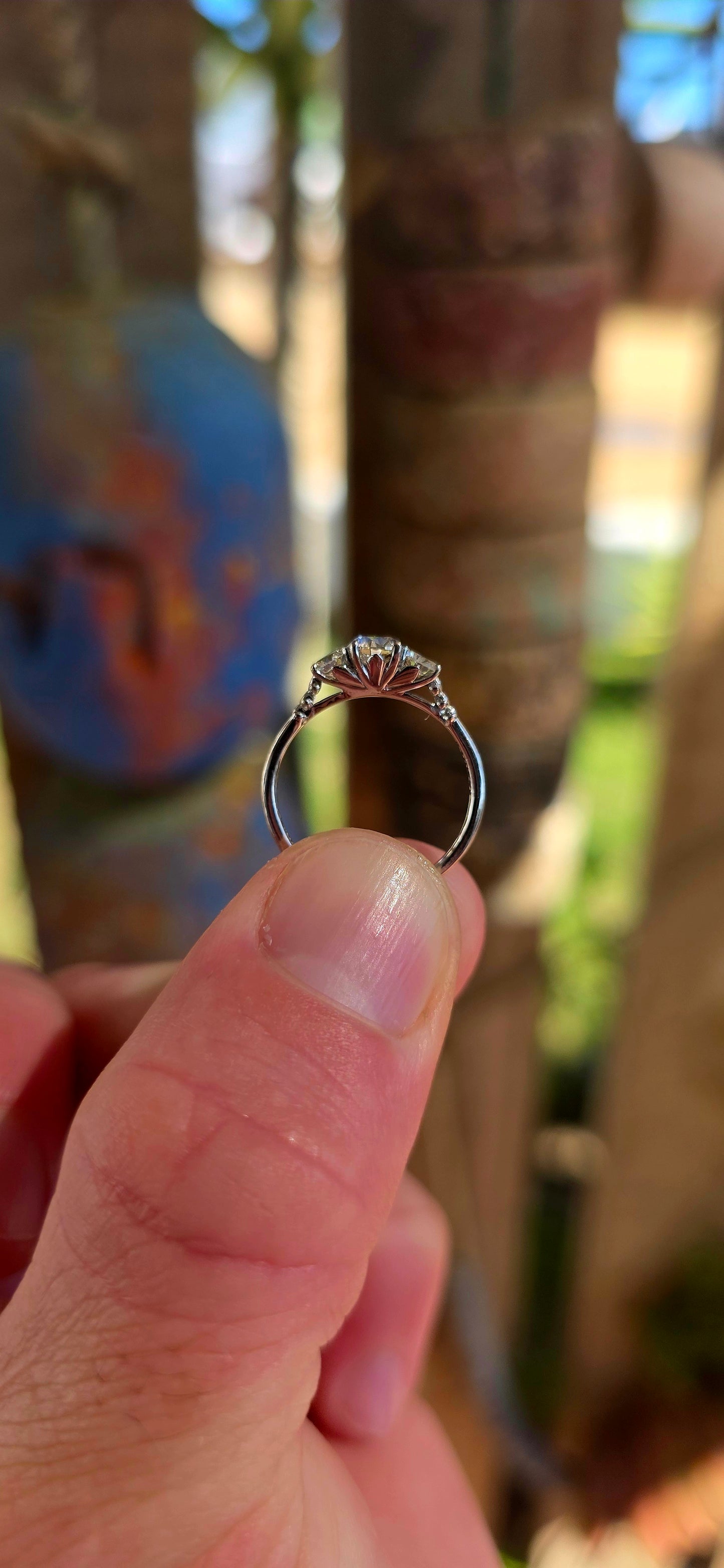 An absolutely spectacular 18ct white gold Diamond Trilogy Ring from the iconic Browns Protea Collection.