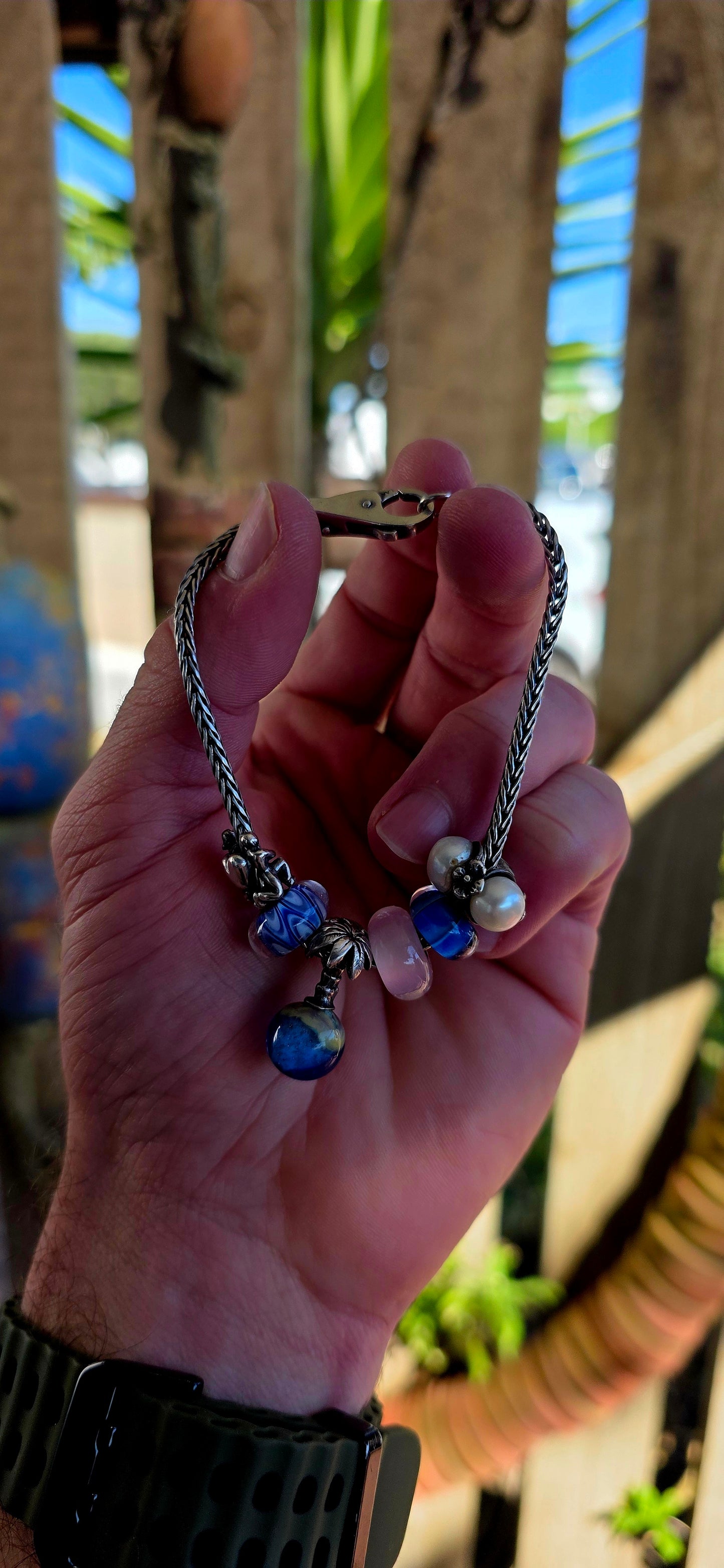 This one is pure magic on the wrist… a beautifully curated Trollbeads bracelet that feels like it was pulled straight from an enchanted shoreline