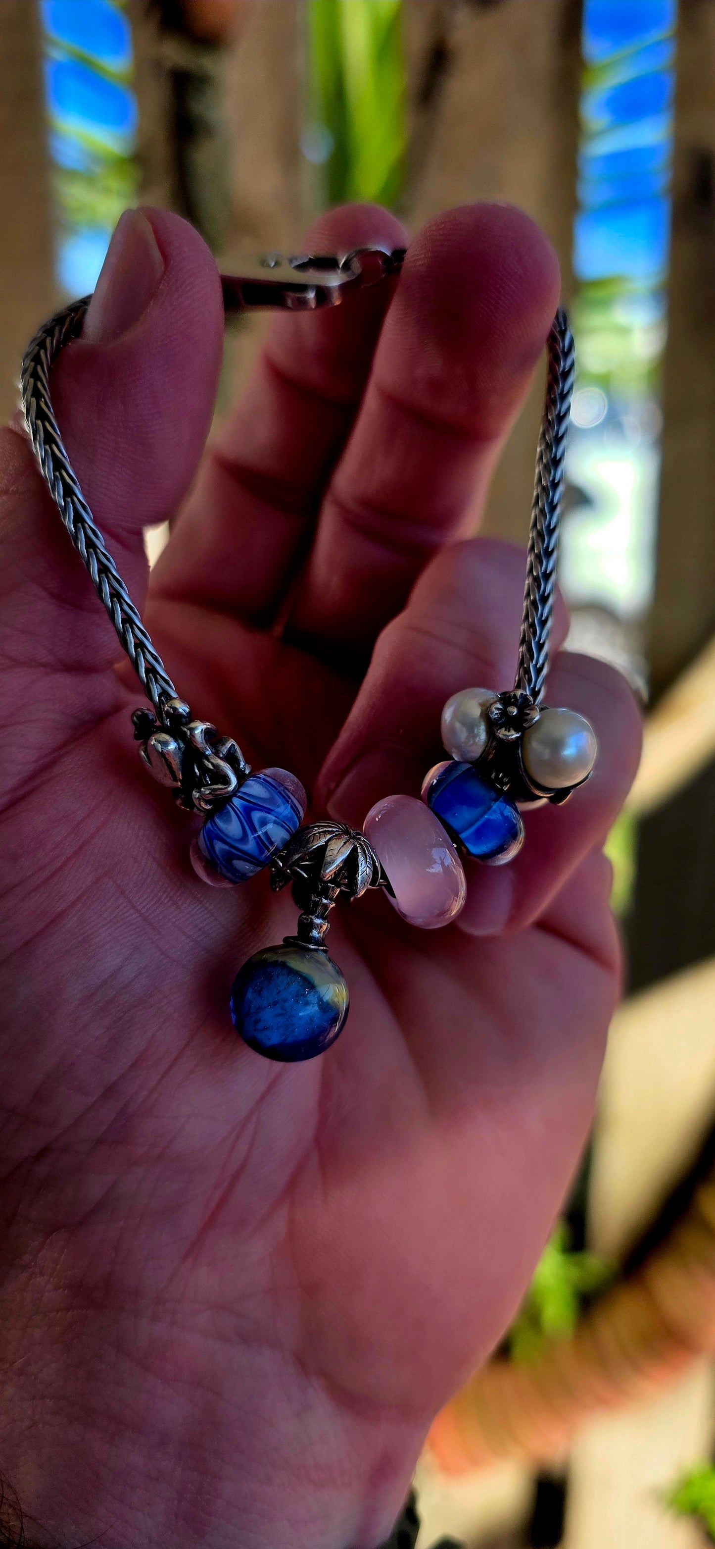 This one is pure magic on the wrist… a beautifully curated Trollbeads bracelet that feels like it was pulled straight from an enchanted shoreline