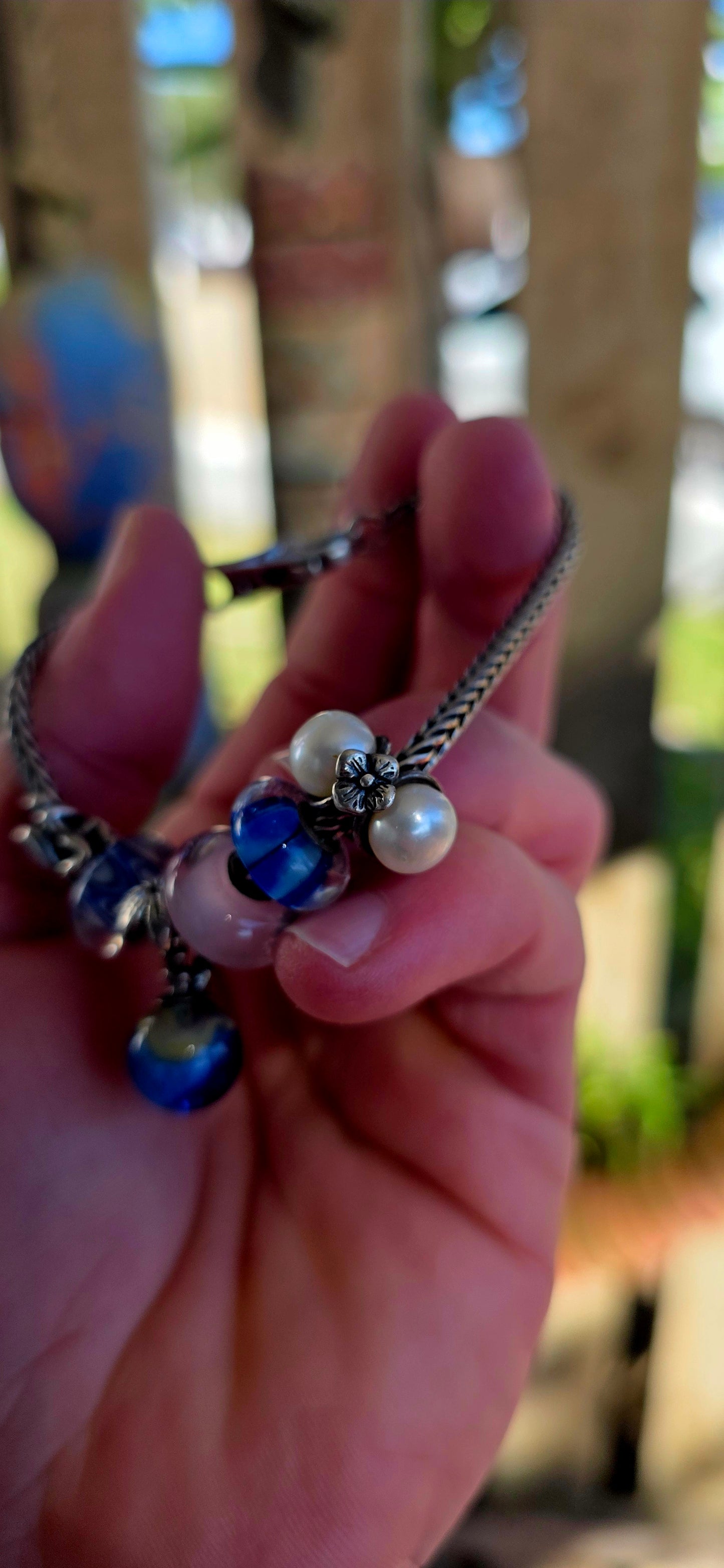 This one is pure magic on the wrist… a beautifully curated Trollbeads bracelet that feels like it was pulled straight from an enchanted shoreline