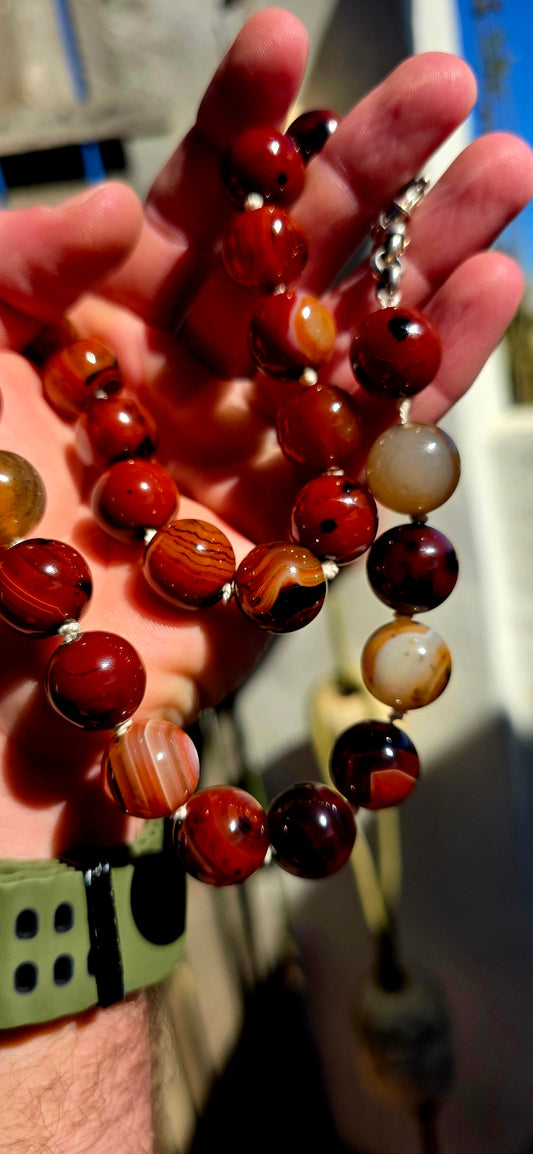This one has serious presence… a bold, earthy, almost ancient-feeling necklace that speaks straight to lovers of natural stone and powerful statement pieces.