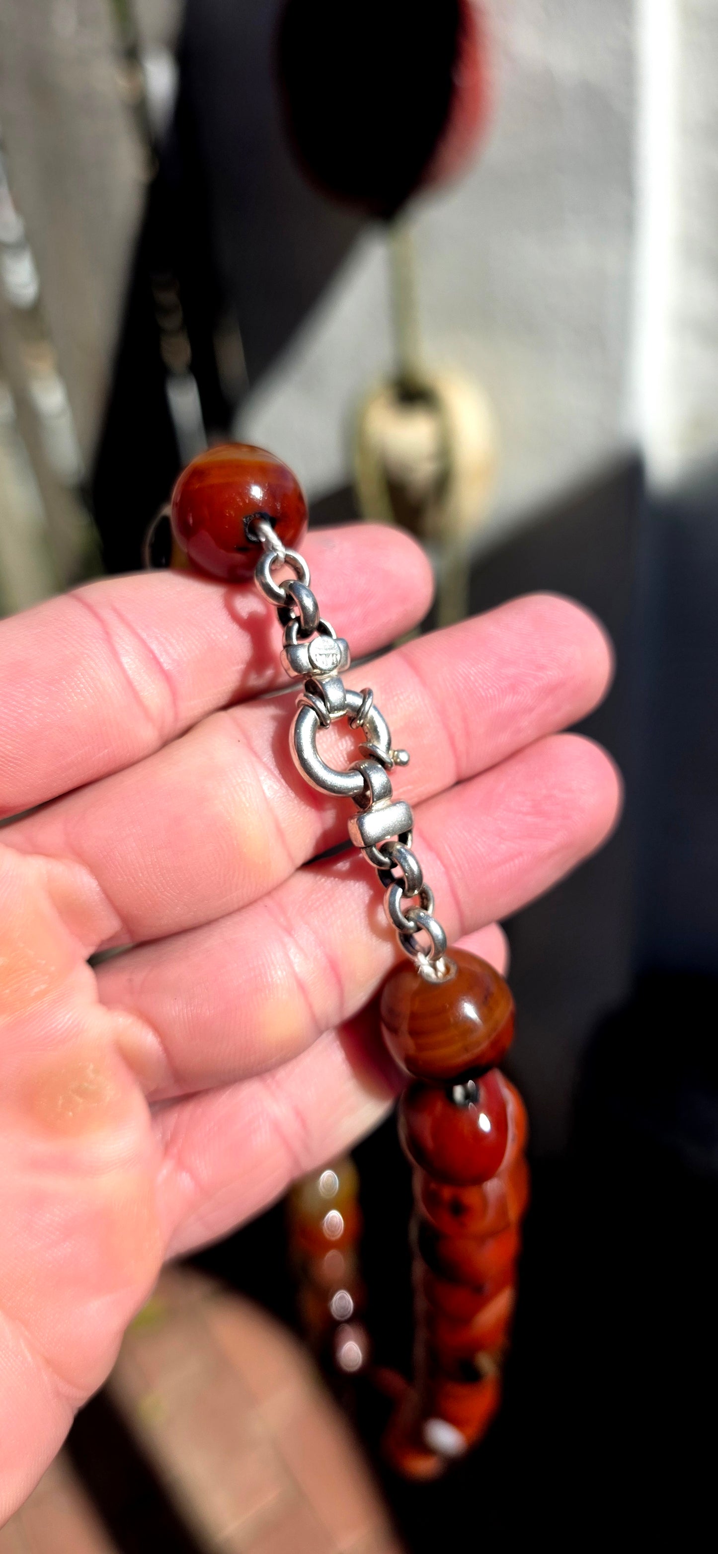 This one has serious presence… a bold, earthy, almost ancient-feeling necklace that speaks straight to lovers of natural stone and powerful statement pieces.