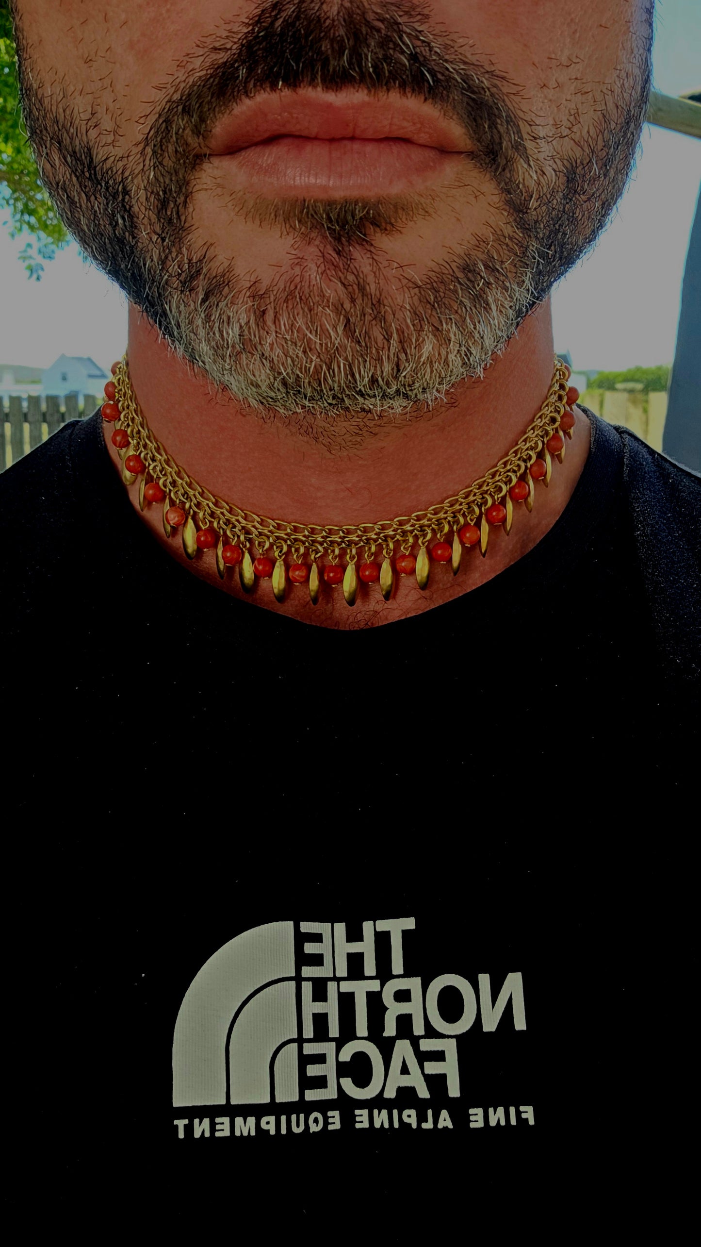 This marvelous vintage designer collar necklace was created by the renowned American costume jewellery house Monet and dates to the 1980s, a decade known for bold statement jewellery and rich, globally inspired design.