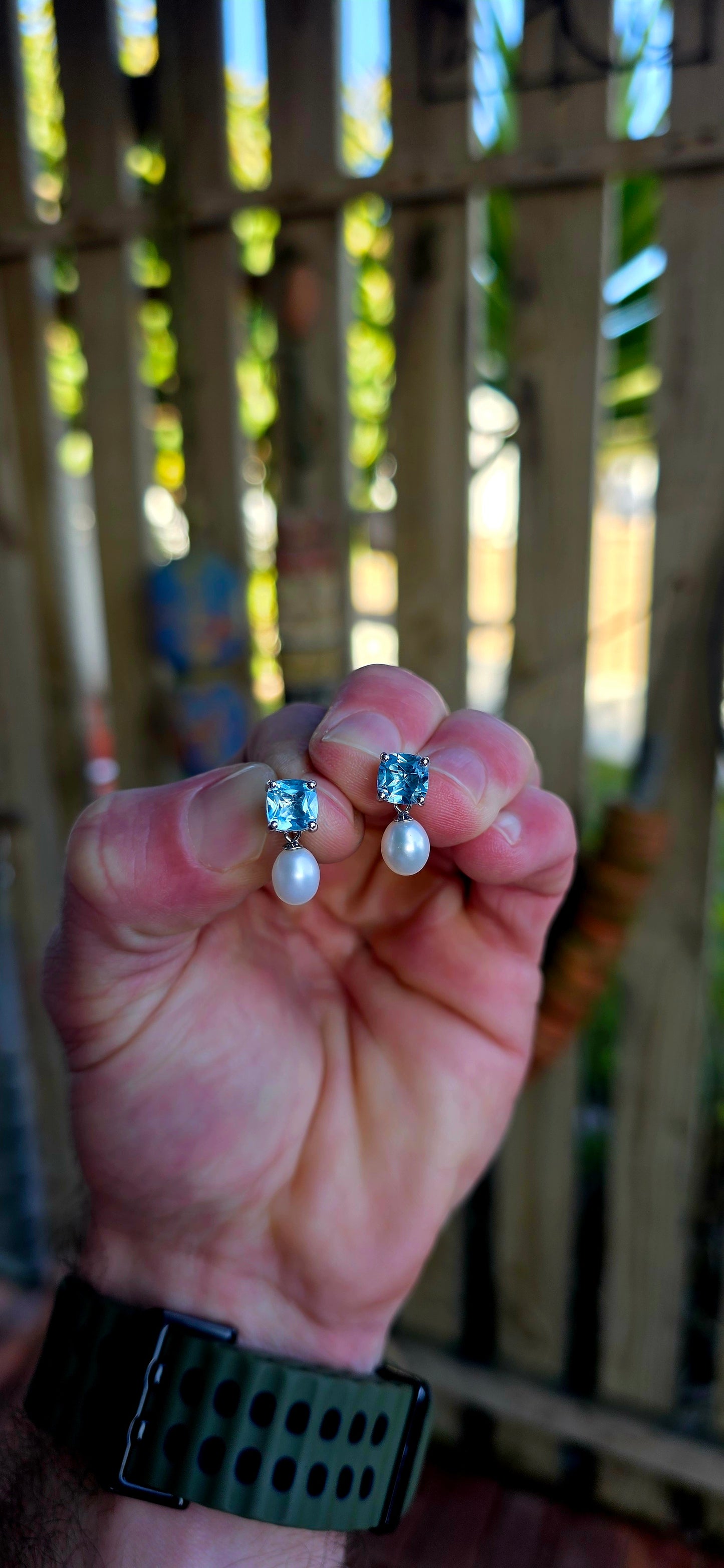 These playful yet elegant sterling silver drop earrings are such a dreamy combination of sparkle and softness.