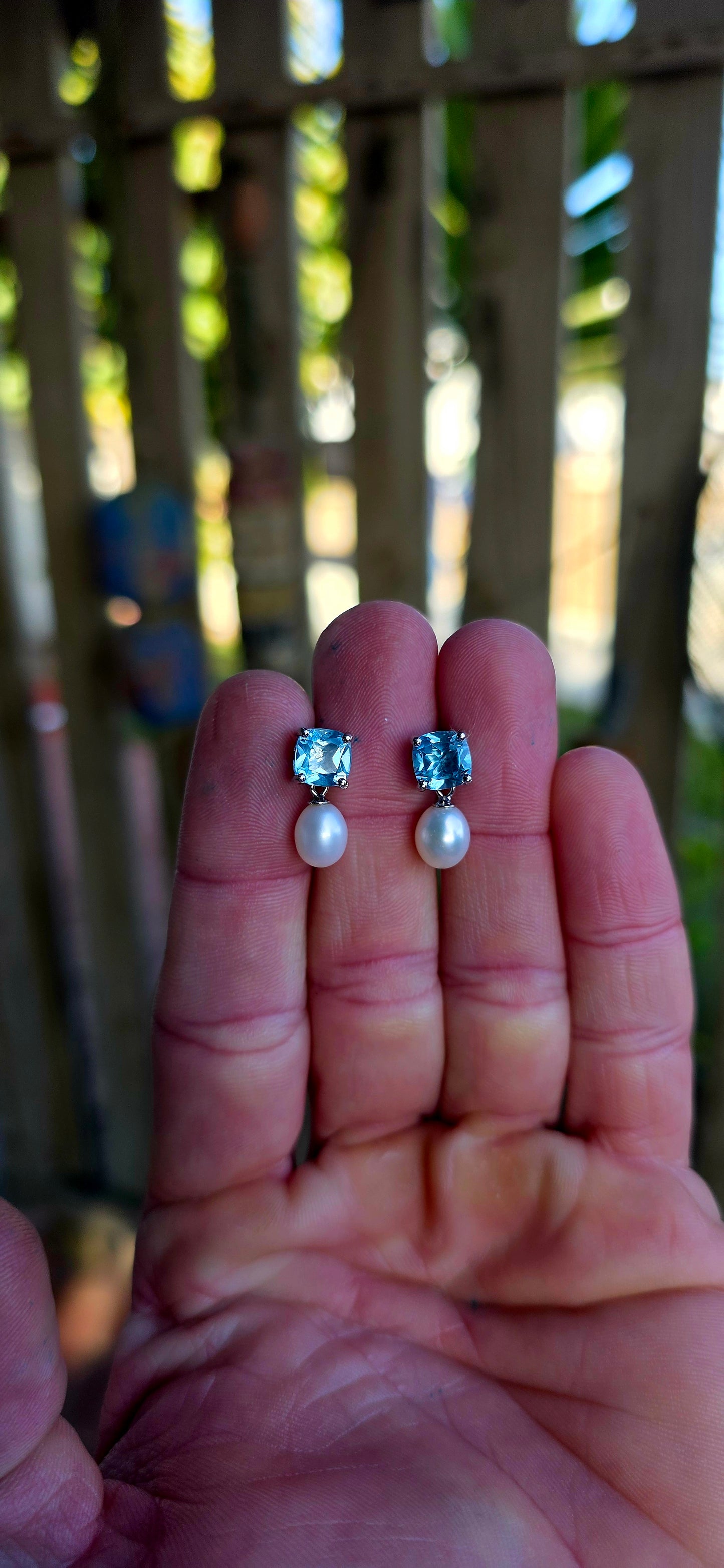 These playful yet elegant sterling silver drop earrings are such a dreamy combination of sparkle and softness.