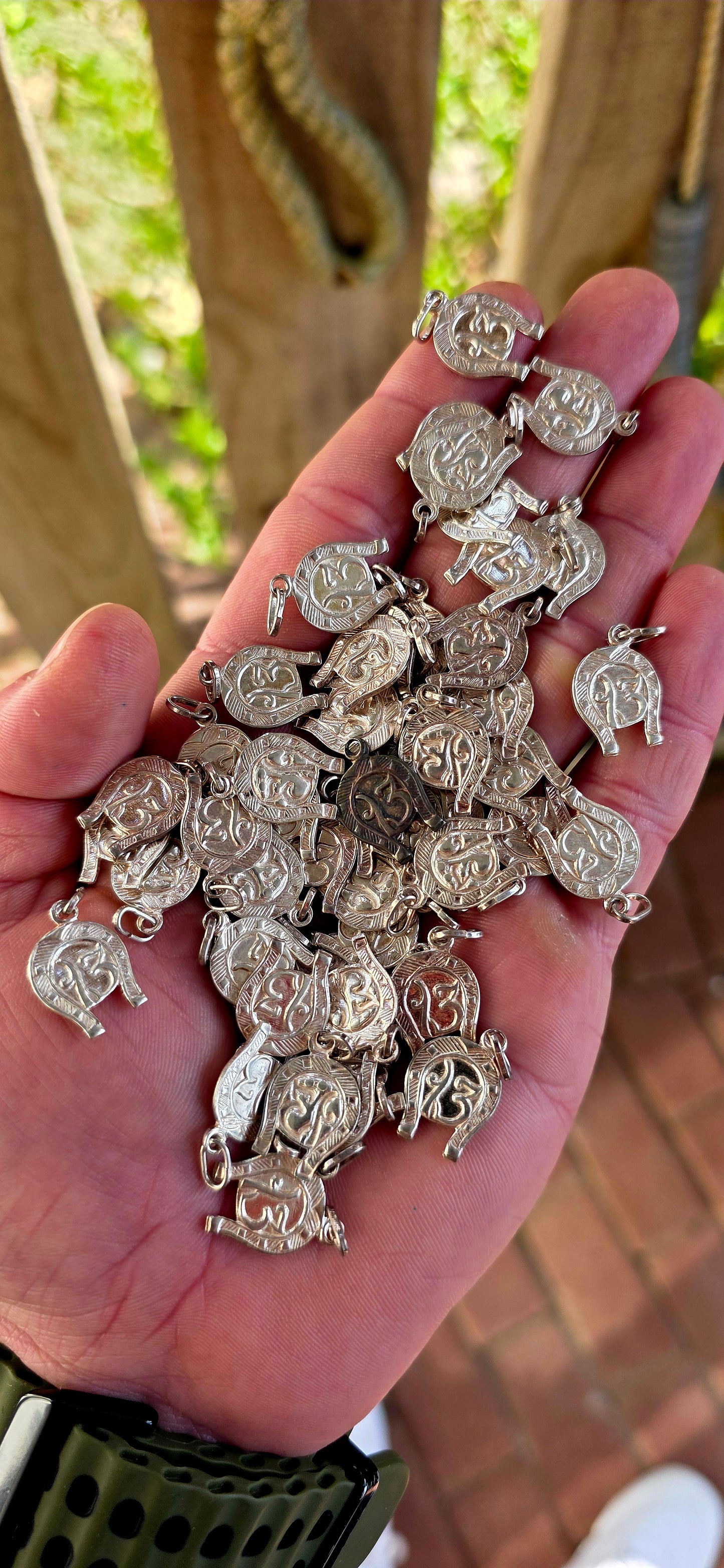 What an absolutely fabulous find! A rare batch of vintage circa 1950s “old-new stock” sterling silver lucky charms, beautifully crafted in a Victorian Revival style.
