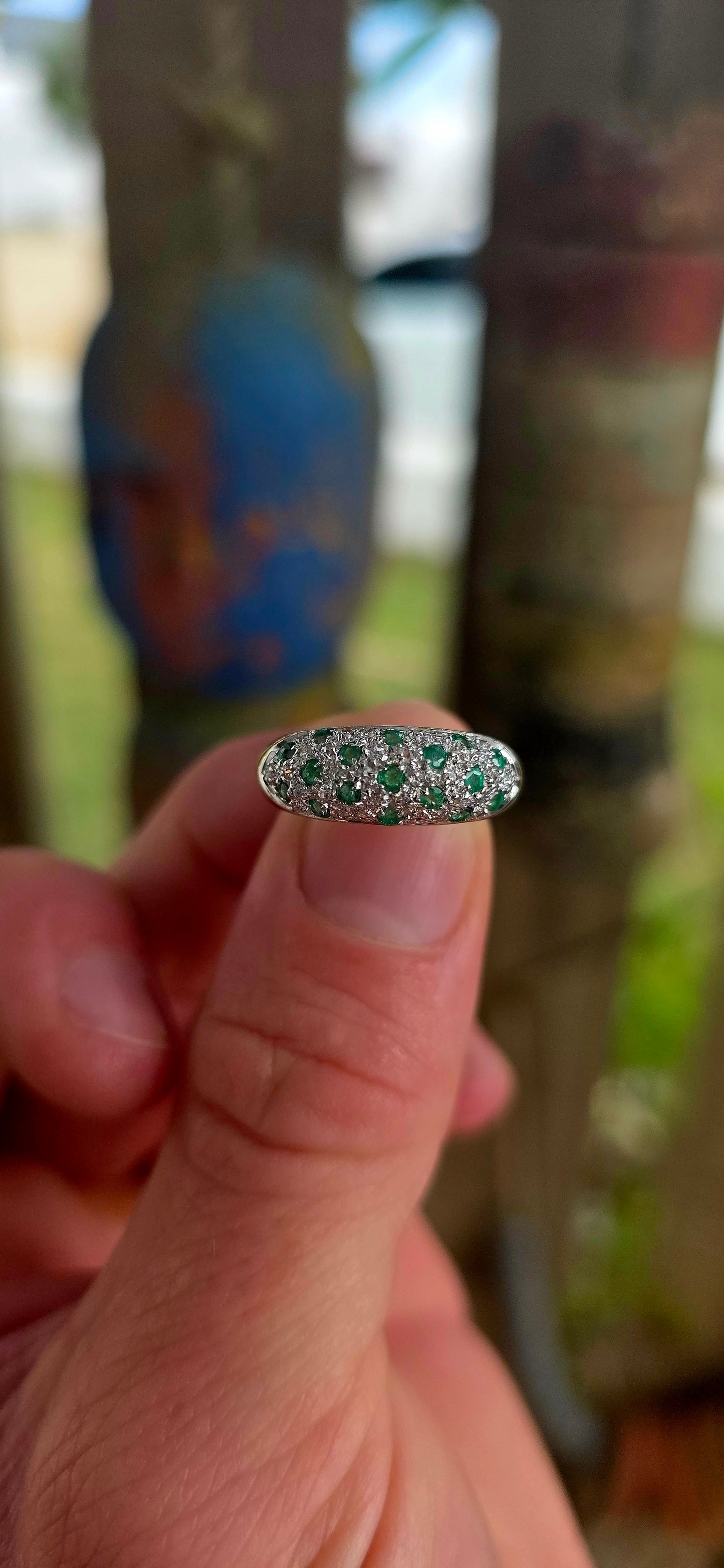 Gorgeous, celestial, and luxurious… this sterling silver and 18ct yellow gold plated dome ring feels like a miniature galaxy wrapped around the finger .
