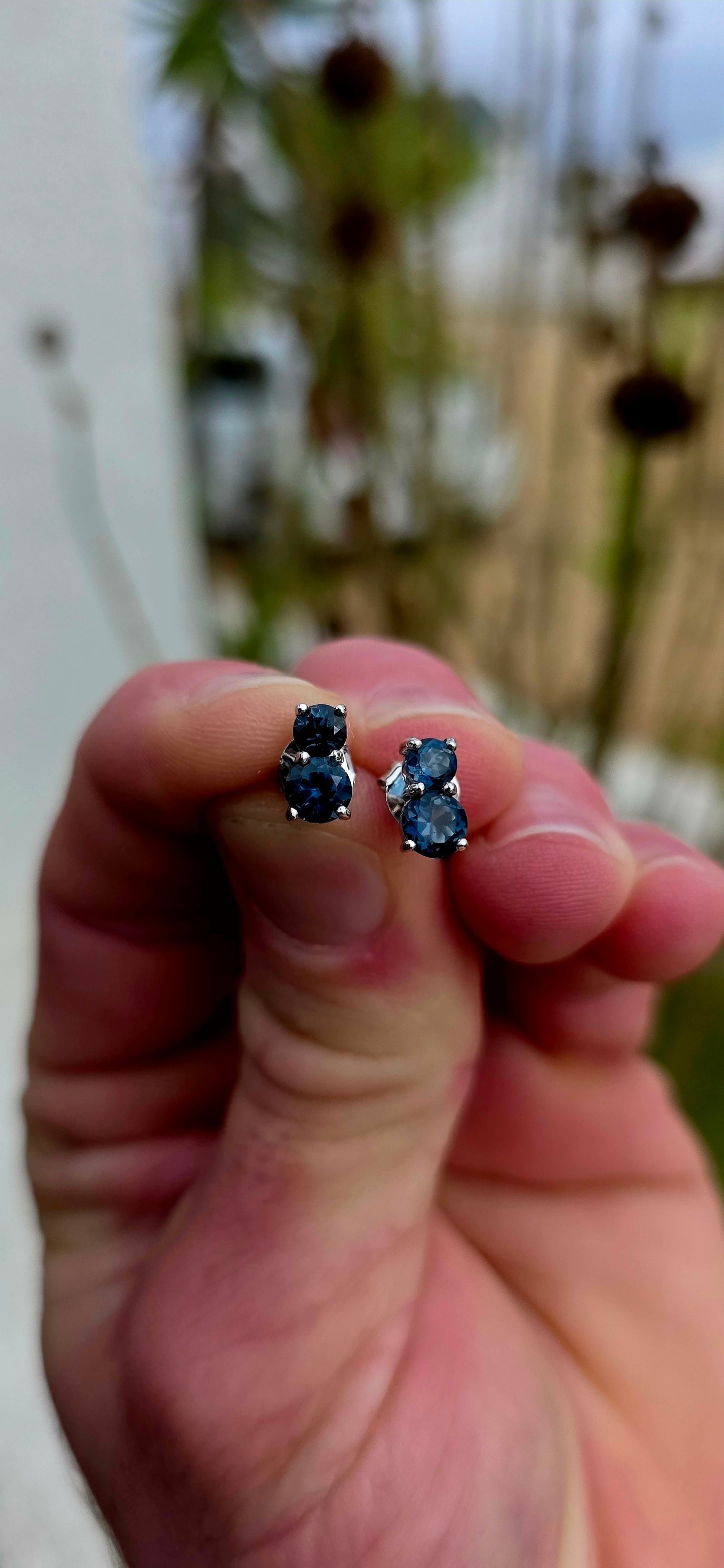 Simple, classical and stylish... these sterling silver double-stud earrings prove that sometimes the most elegant designs are also the most wearable.
