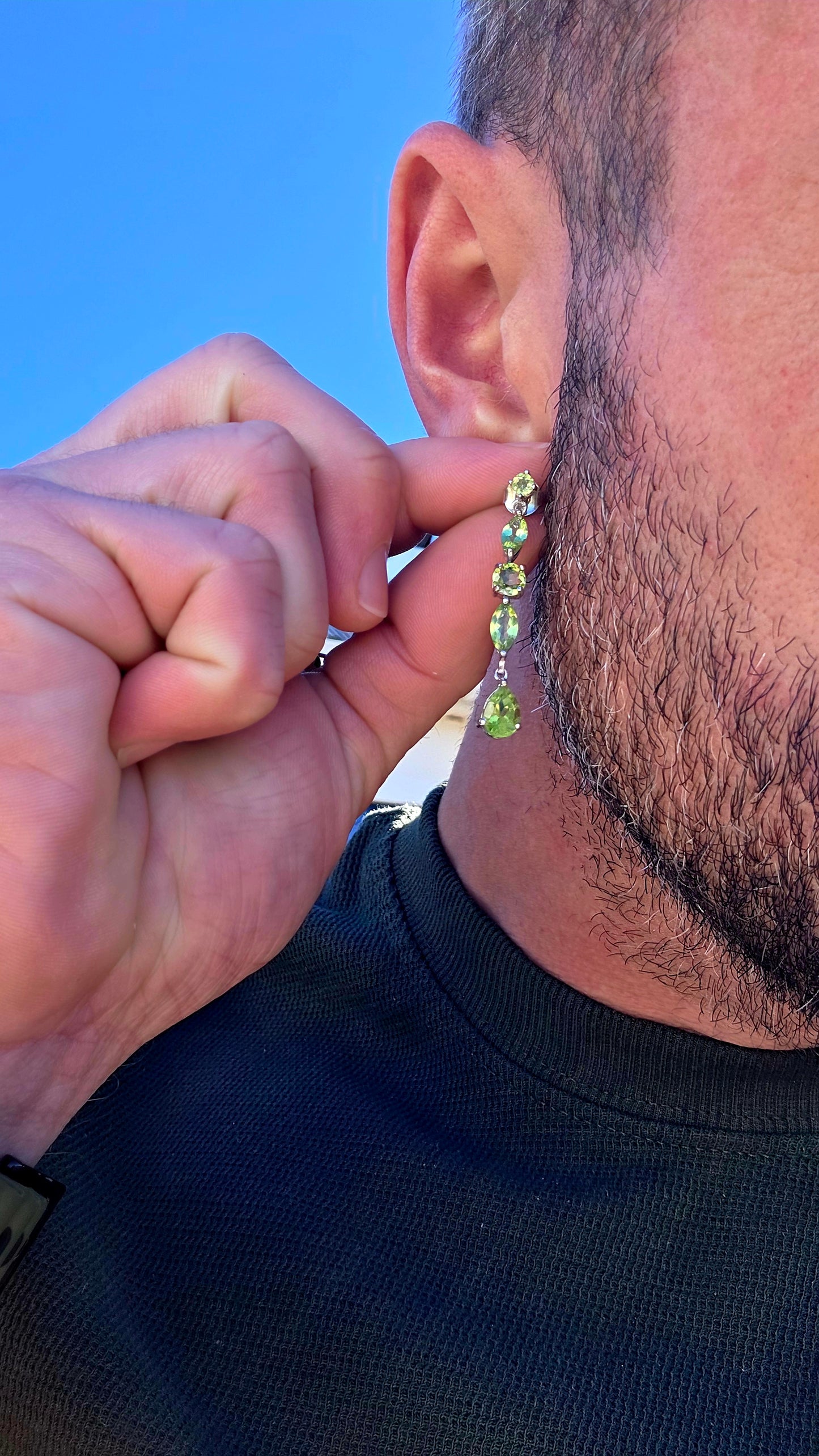 Fresh, vibrant, and full of sparkle... these beautiful sterling silver drop earrings capture the joyful colours of springtime in gemstone form.