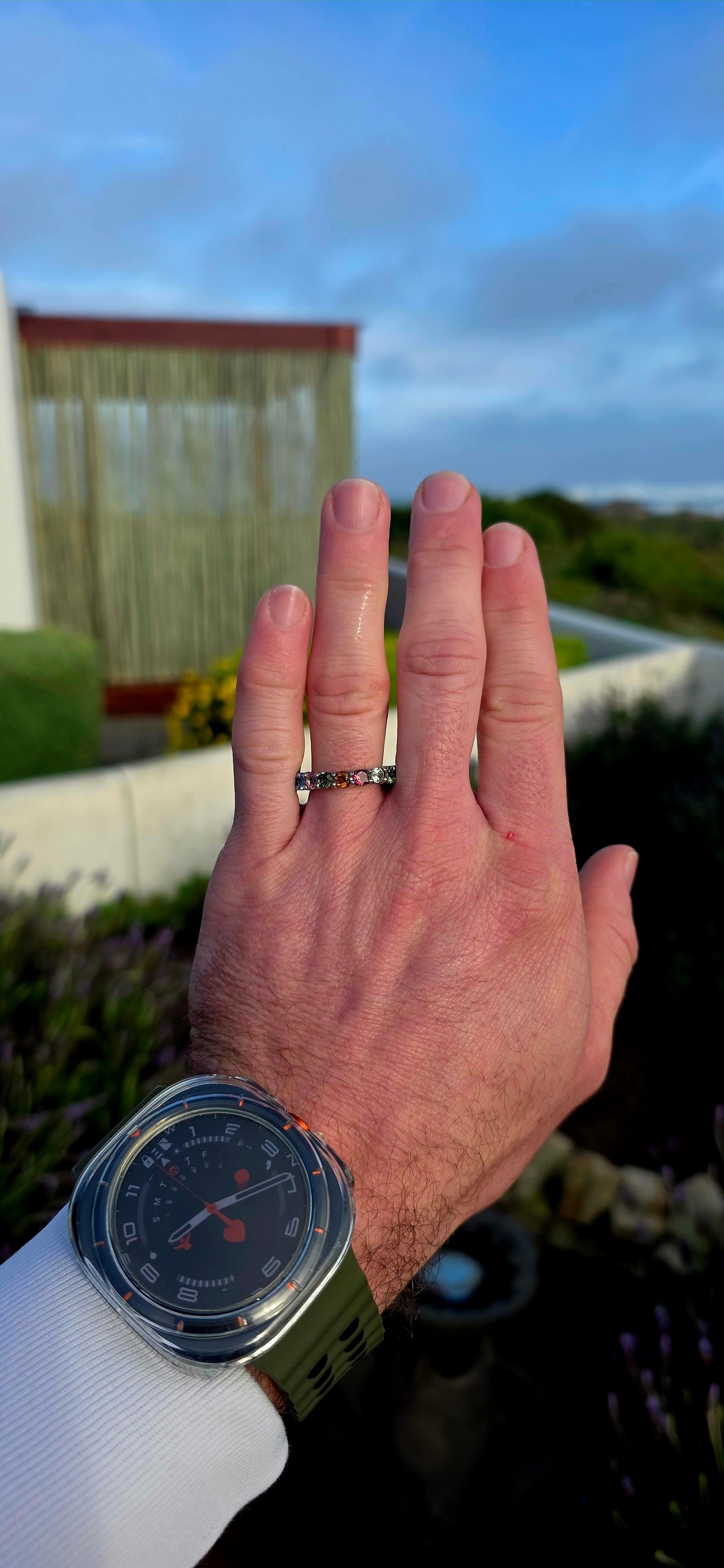 A little rainbow captured in sterling silver... and wrapped around your finger forever.