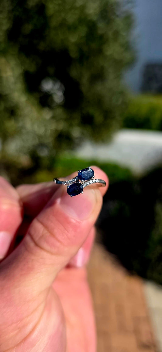 Graceful, romantic and enchanting... this beautiful sterling silver Toi et Moi ring is a modern interpretation of one of history's most beloved jewellery designs.