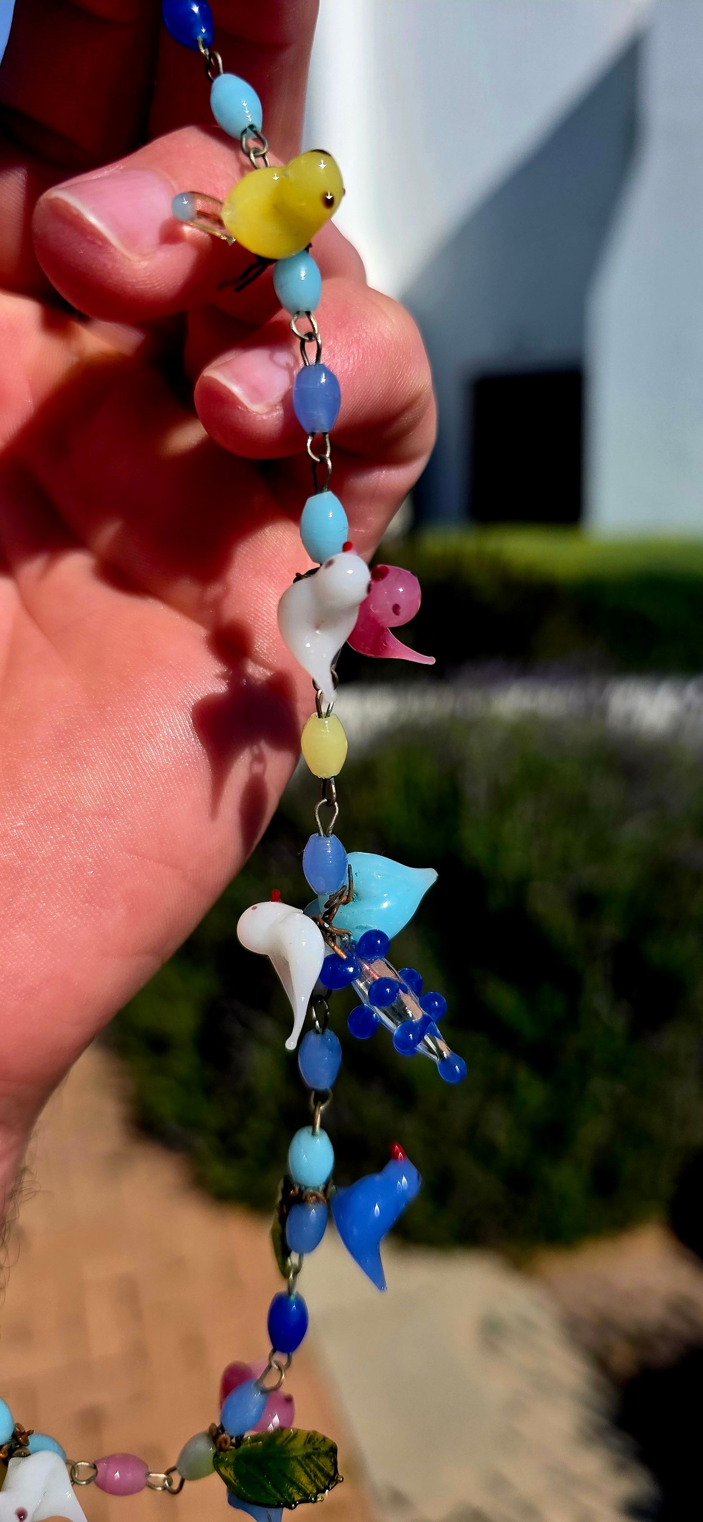 A truly enchanting and increasingly scarce treasure... this rare 1930s Art Deco Murano glass necklace is a delightful celebration of Venetian artistry and colour.