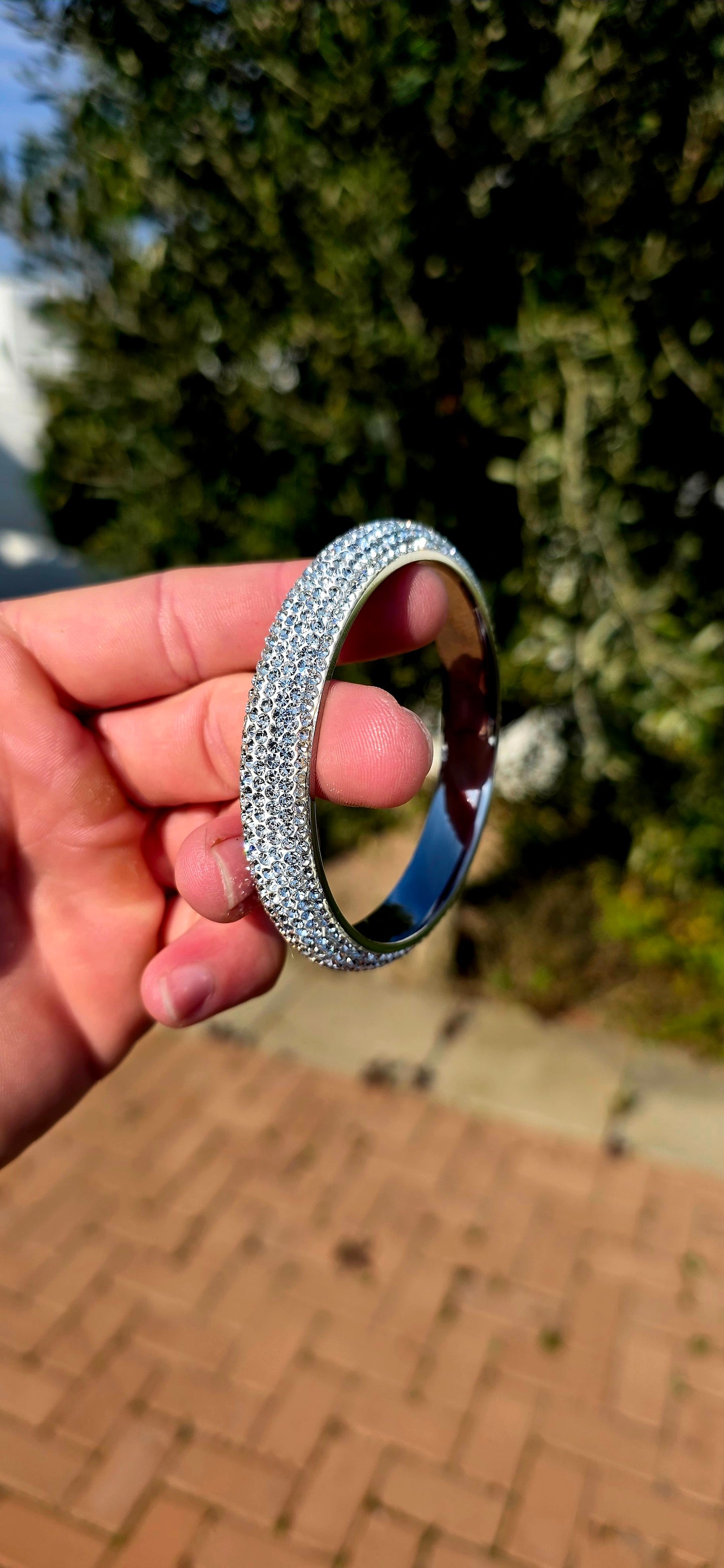WOW... now this is how you make a statement!  Dazzling from every angle, this fabulous chunky costume bangle is a celebration of sparkle, combining sleek contemporary styling with extraordinary brilliance.