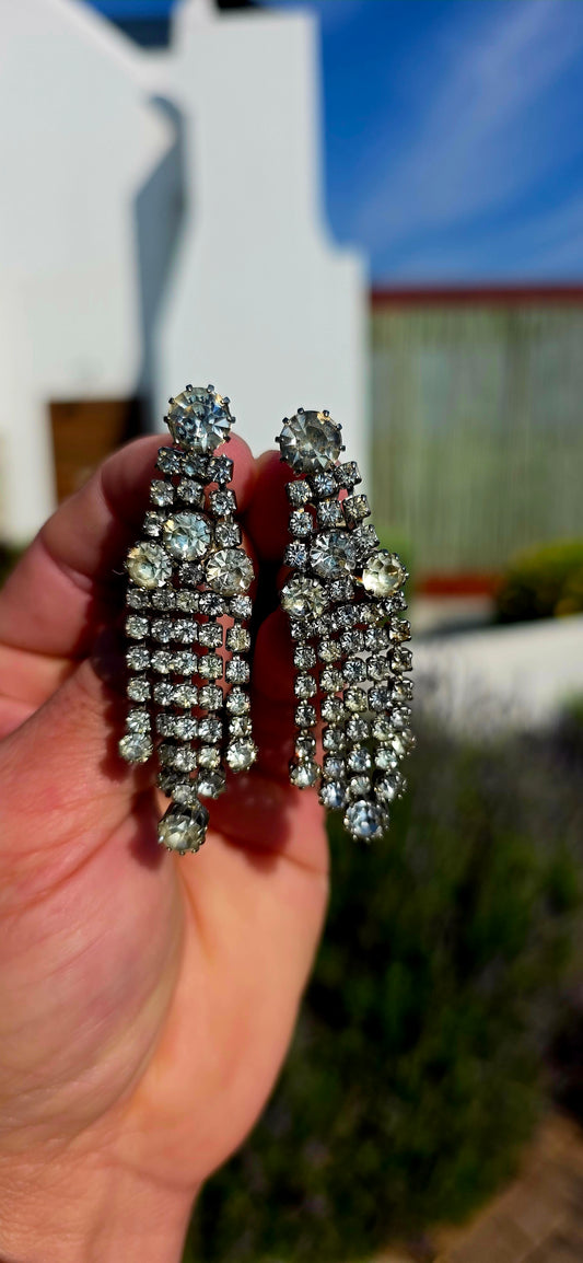 Pure vintage glamour at its finest... these magnificent 1950s designer clip-on earrings by Kramer of New York are everything we adore about the golden age of costume jewellery.