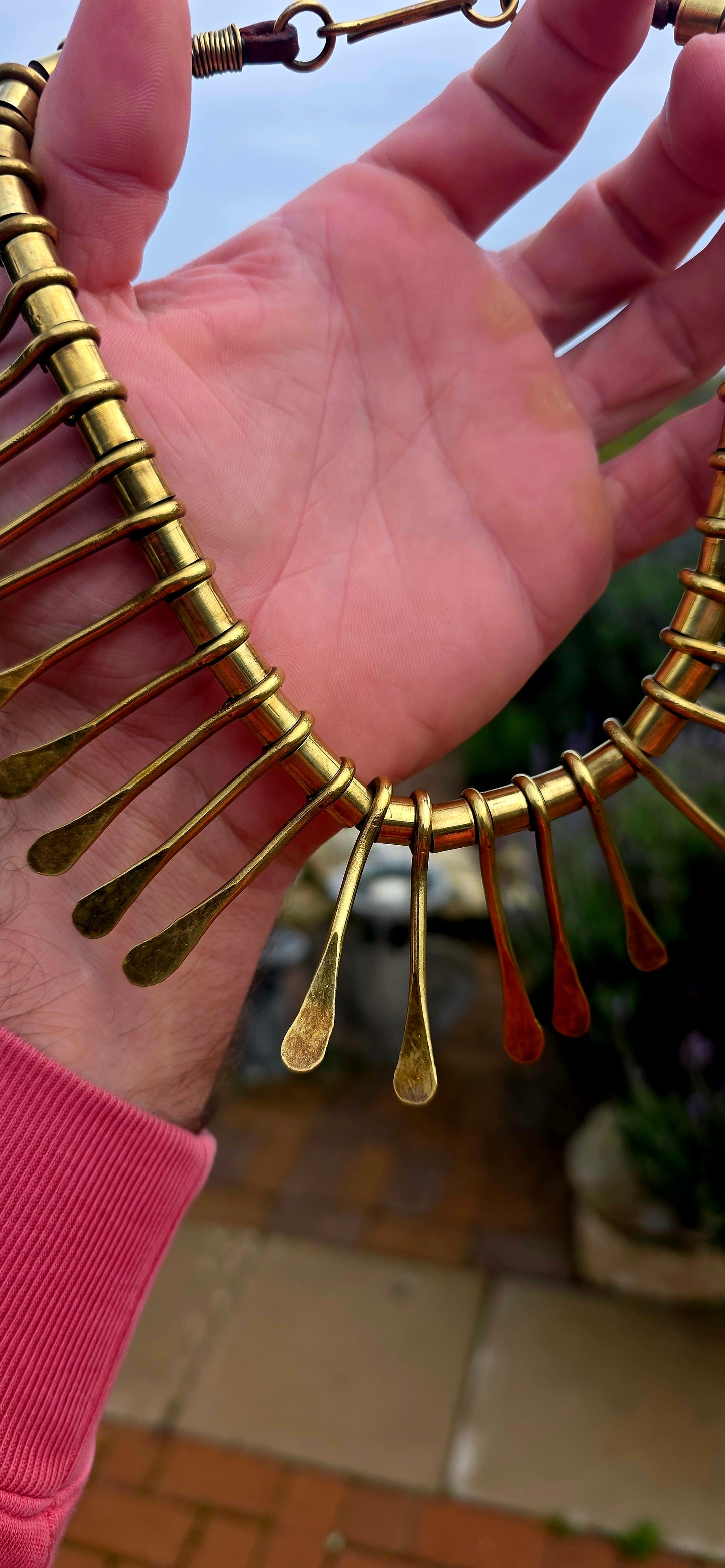 This incredible 1970s artisan-crafted statement necklace channels unmistakable Cleopatra vibes, blending ancient-inspired design with the fearless bohemian glamour that defined the decade.