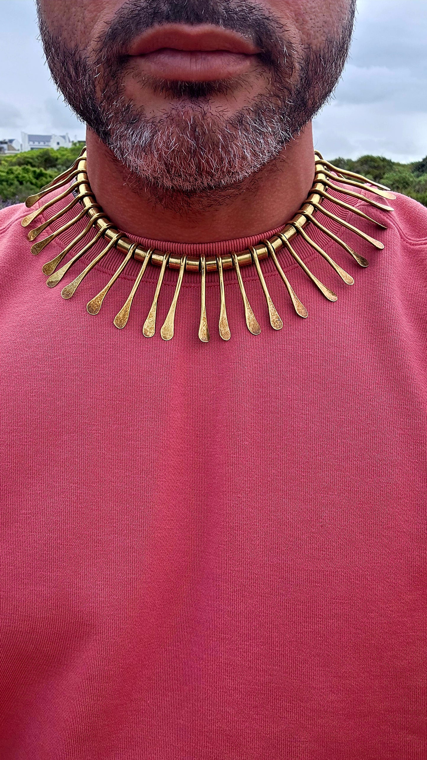 This incredible 1970s artisan-crafted statement necklace channels unmistakable Cleopatra vibes, blending ancient-inspired design with the fearless bohemian glamour that defined the decade.