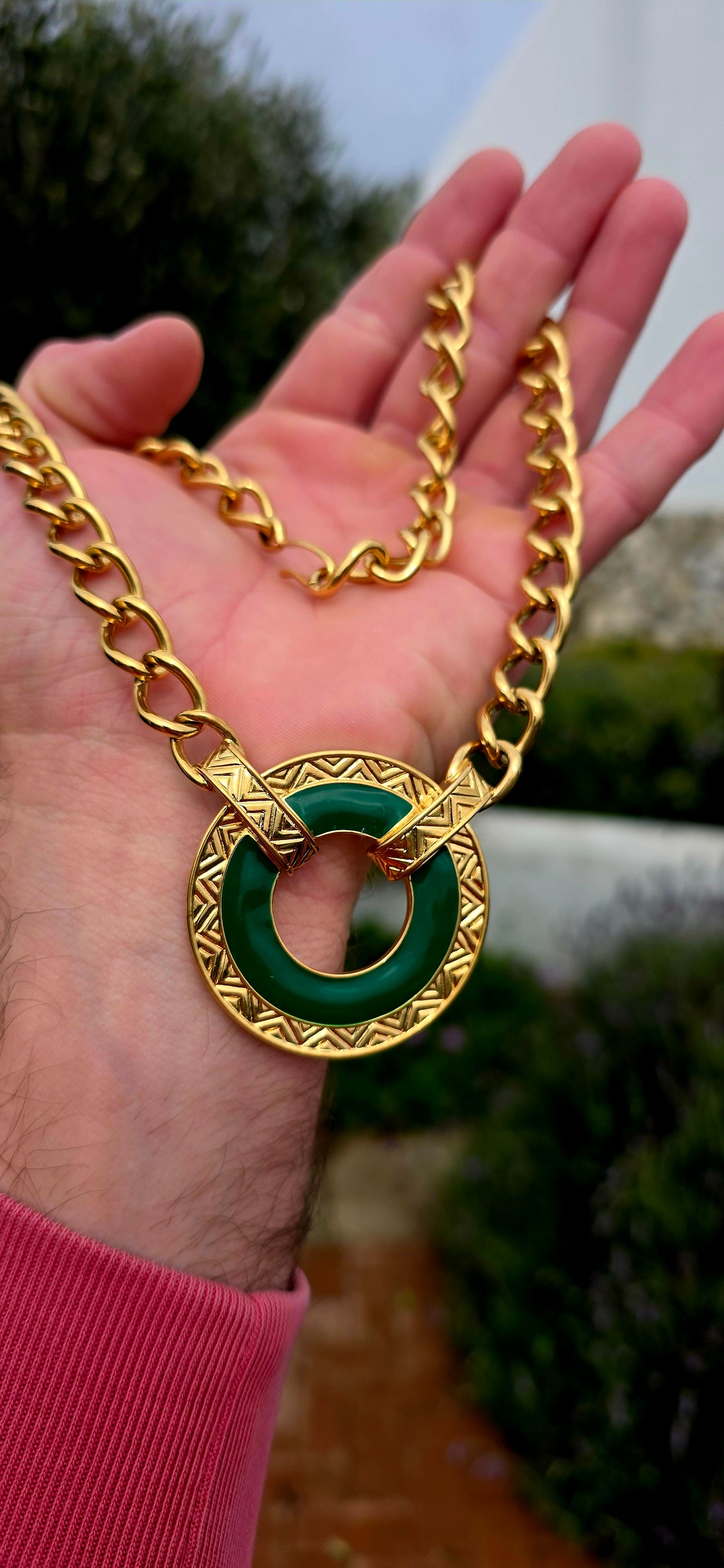 This striking vintage Monet designer necklace is a wonderful example of the bold, architectural jewellery that defined 1980s fashion.