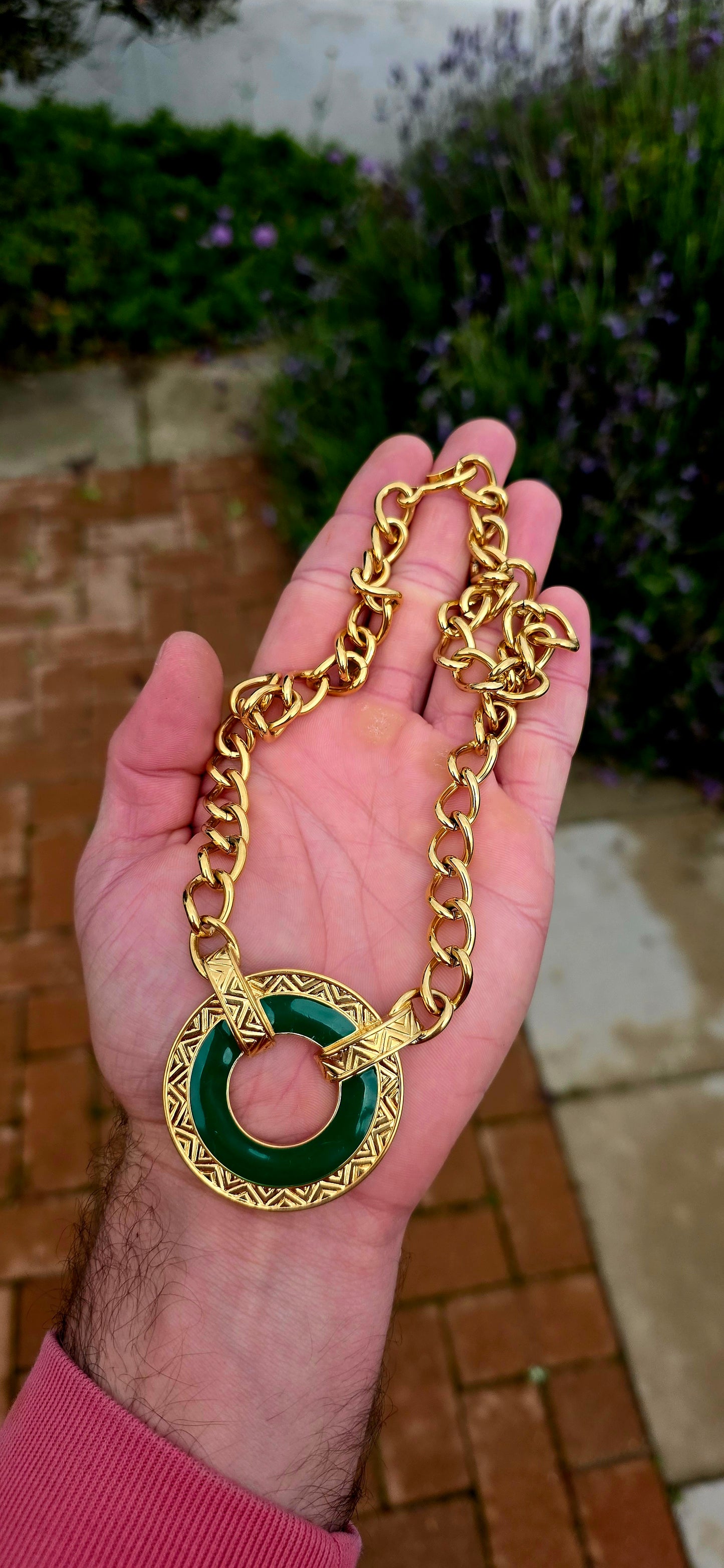 This striking vintage Monet designer necklace is a wonderful example of the bold, architectural jewellery that defined 1980s fashion.