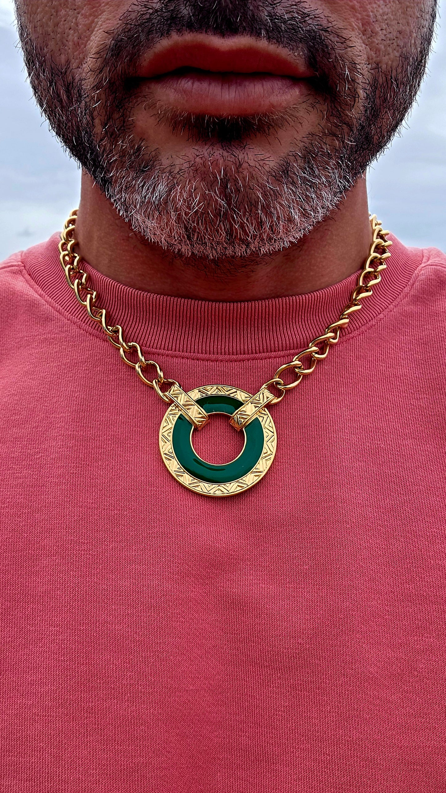 This striking vintage Monet designer necklace is a wonderful example of the bold, architectural jewellery that defined 1980s fashion.
