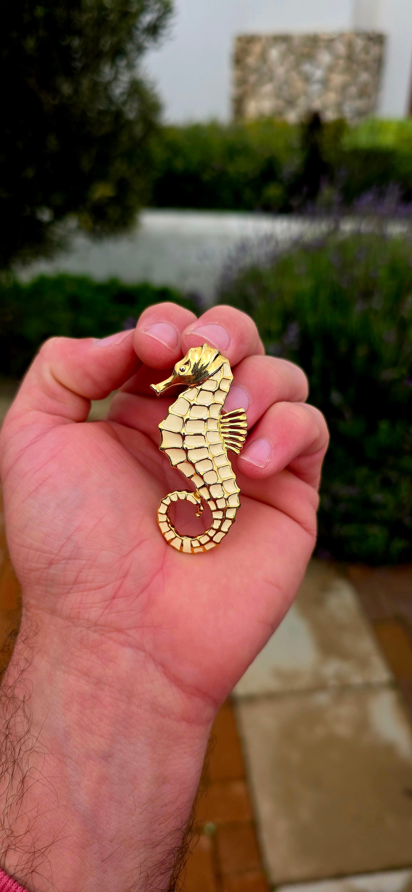 Whimsical and wonderfully collectible... this beautiful vintage Crown Trifari seahorse brooch captures the glamour that made Trifari one of the world's most celebrated costume jewellery houses.