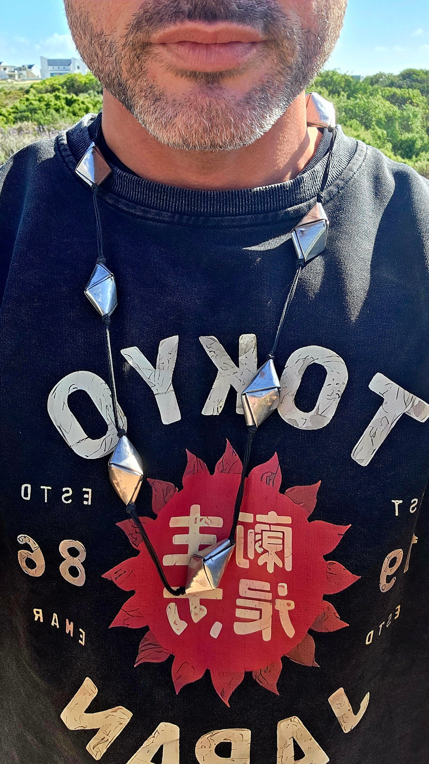 Okay… THIS is seriously cool!!  One of those pieces that looks like it could have walked straight out of a high-end contemporary designer collection, yet its beauty comes from traditional Hill Tribe silversmithing.