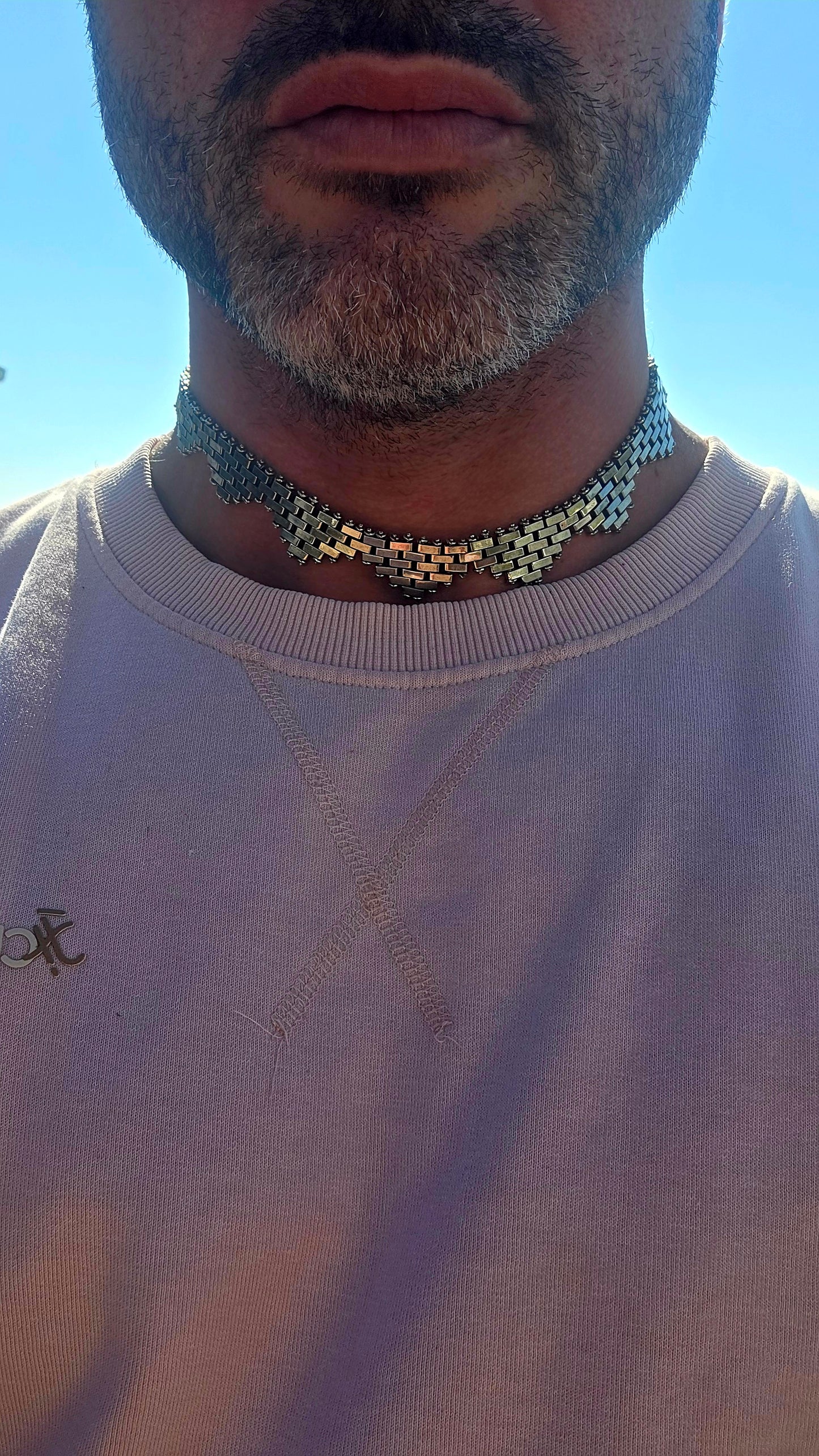 What a fabulous statement piece! This beautiful Victorian Revival bookchain collar necklace takes its inspiration from the wonderfully elaborate bookchain jewellery that became fashionable during the Victorian era.