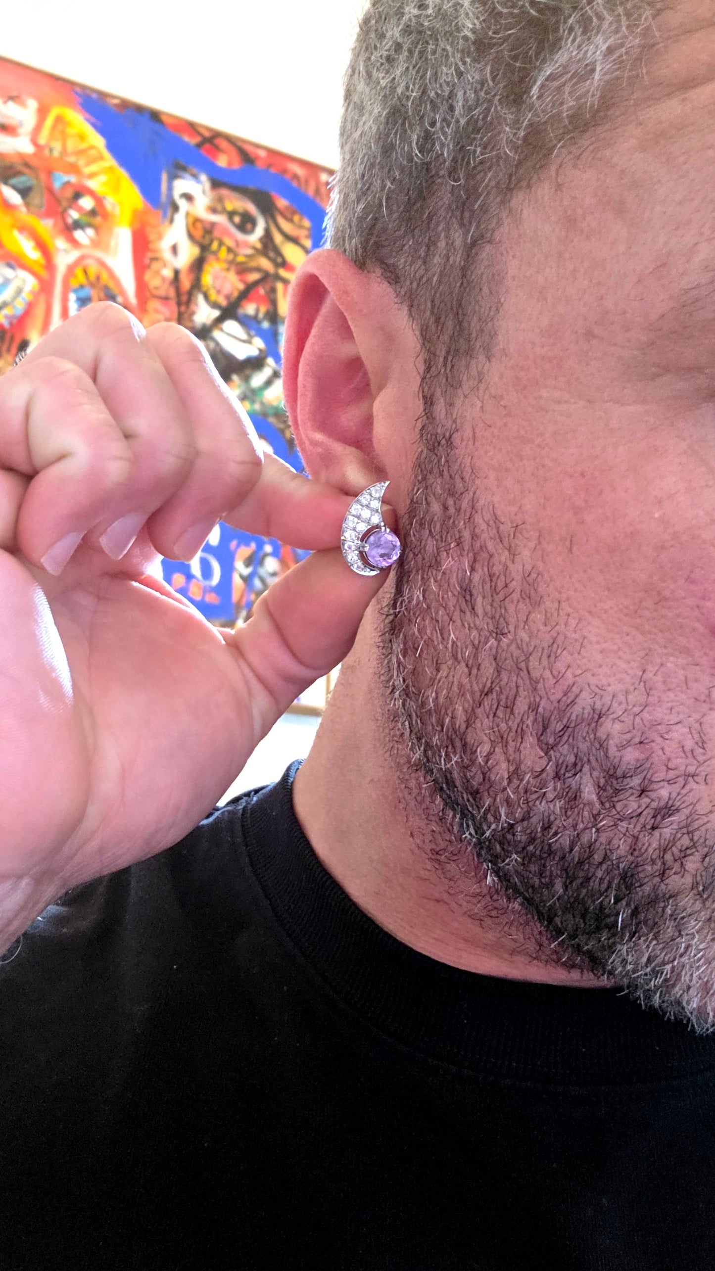 Oh these are BEAUTIFUL!! A generously sized pair of Art Deco-era push-in earrings, crafted in sterling silver and finished with 9ct yellow gold screw posts — but it is their fabulous shape that makes them so striking!