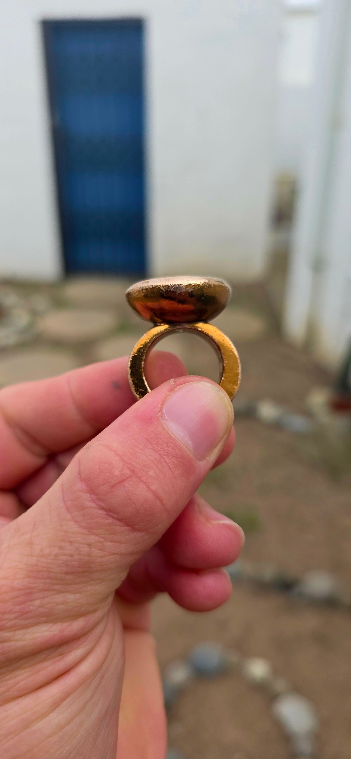 WOW!!! Now THIS is a serious statement ring!  An extremely chunky early creation by renowned Cape Town jewellery designer Philippa Green, showcasing the wonderfully bold, sculptural aesthetic for which her work has become so recognisable.