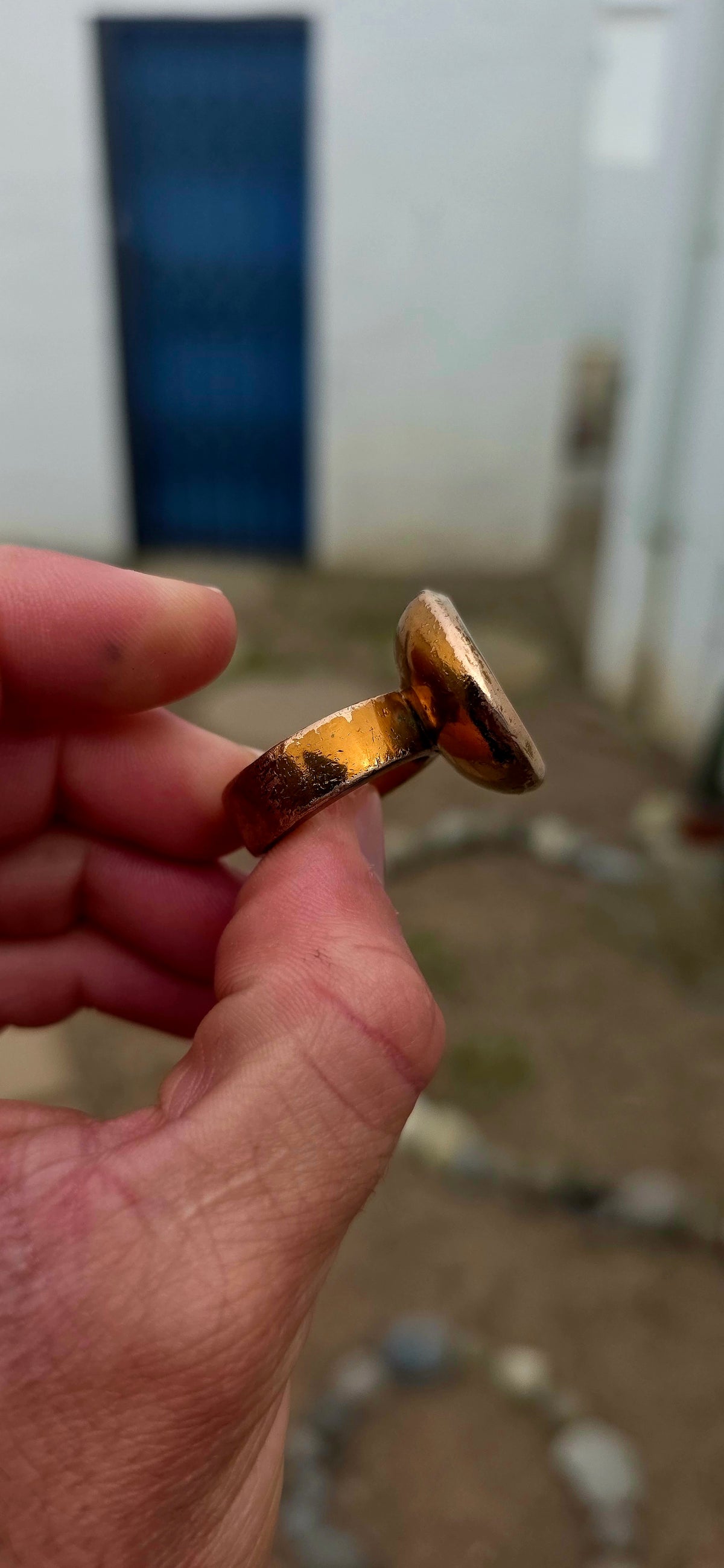 WOW!!! Now THIS is a serious statement ring!  An extremely chunky early creation by renowned Cape Town jewellery designer Philippa Green, showcasing the wonderfully bold, sculptural aesthetic for which her work has become so recognisable.
