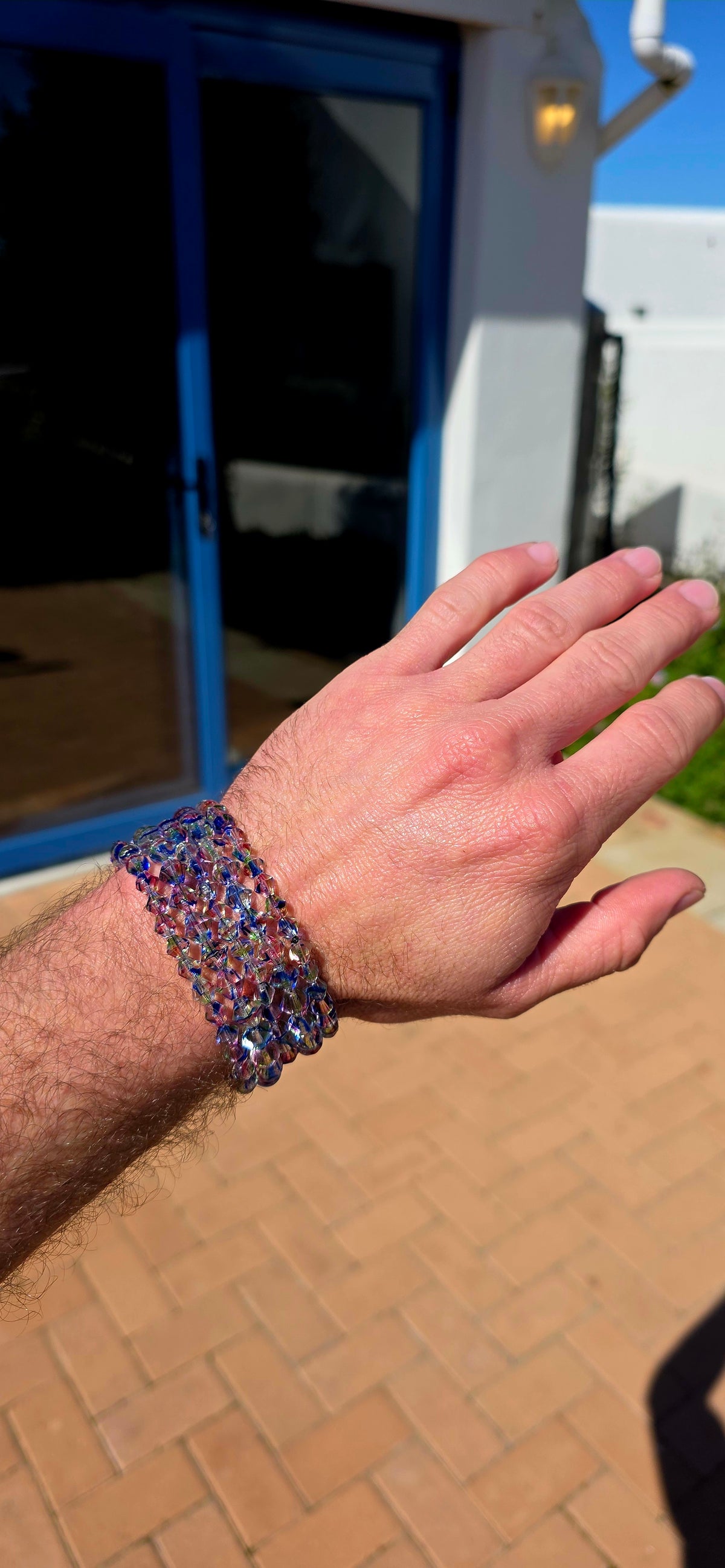 Oh these are SPECIAL!!! A fabulous opportunity to own genuine unused old-stock Czech glass beads dating to the Art Deco era of the 1920s — now given a new life as the most glorious sparkling bracelet stacks.