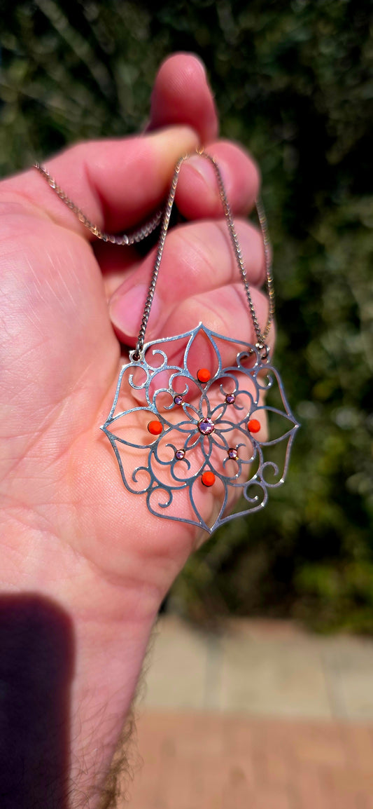 Beautiful designer costume necklace by Israeli jewellery designer Leetal Kalmanson (LK), known for her wonderfully feminine, intricate and romantic jewellery designs.